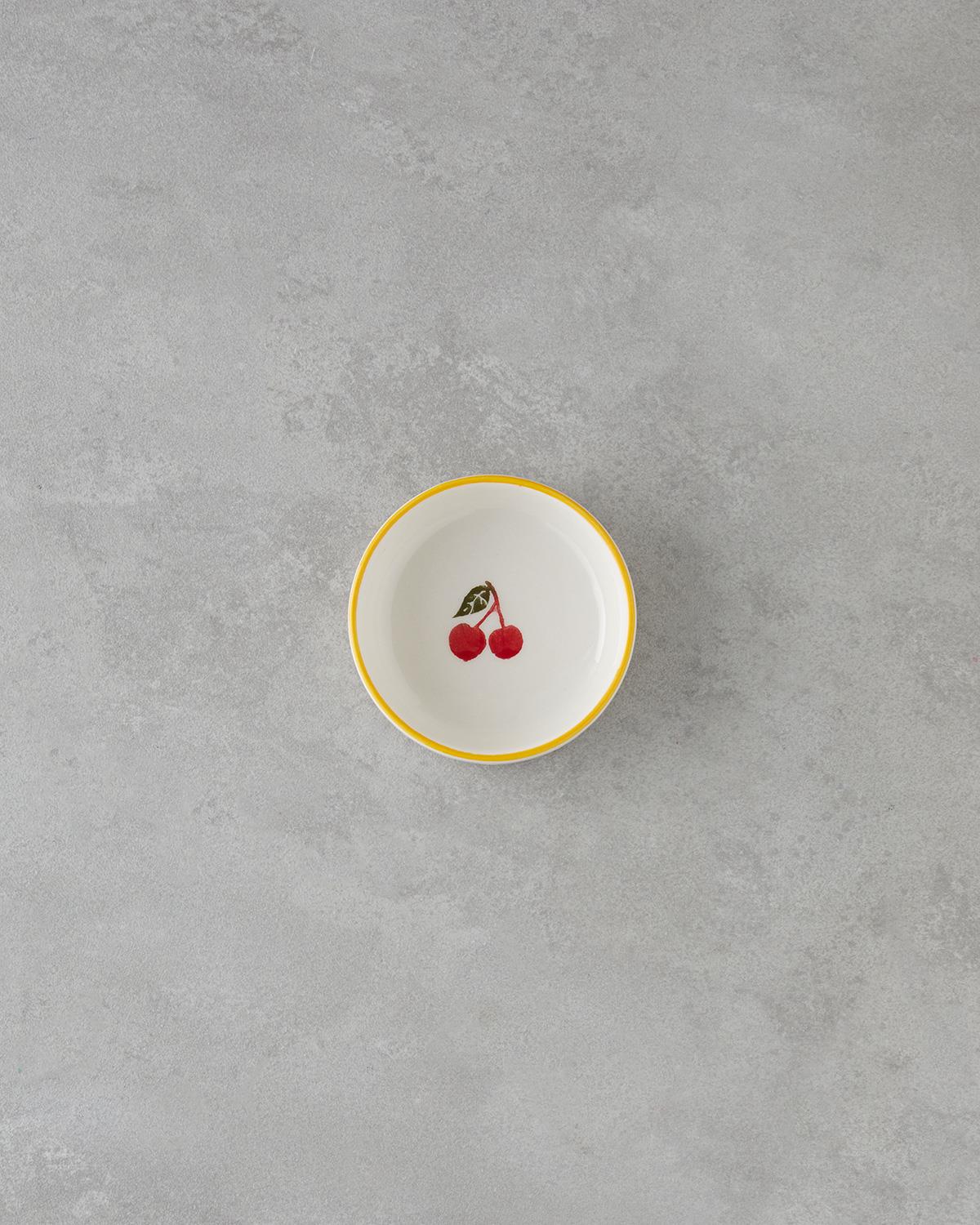 Cherry Seramik Kahvaltı Takımı 14 parça 6 kişilik Kırmızı-Sarı