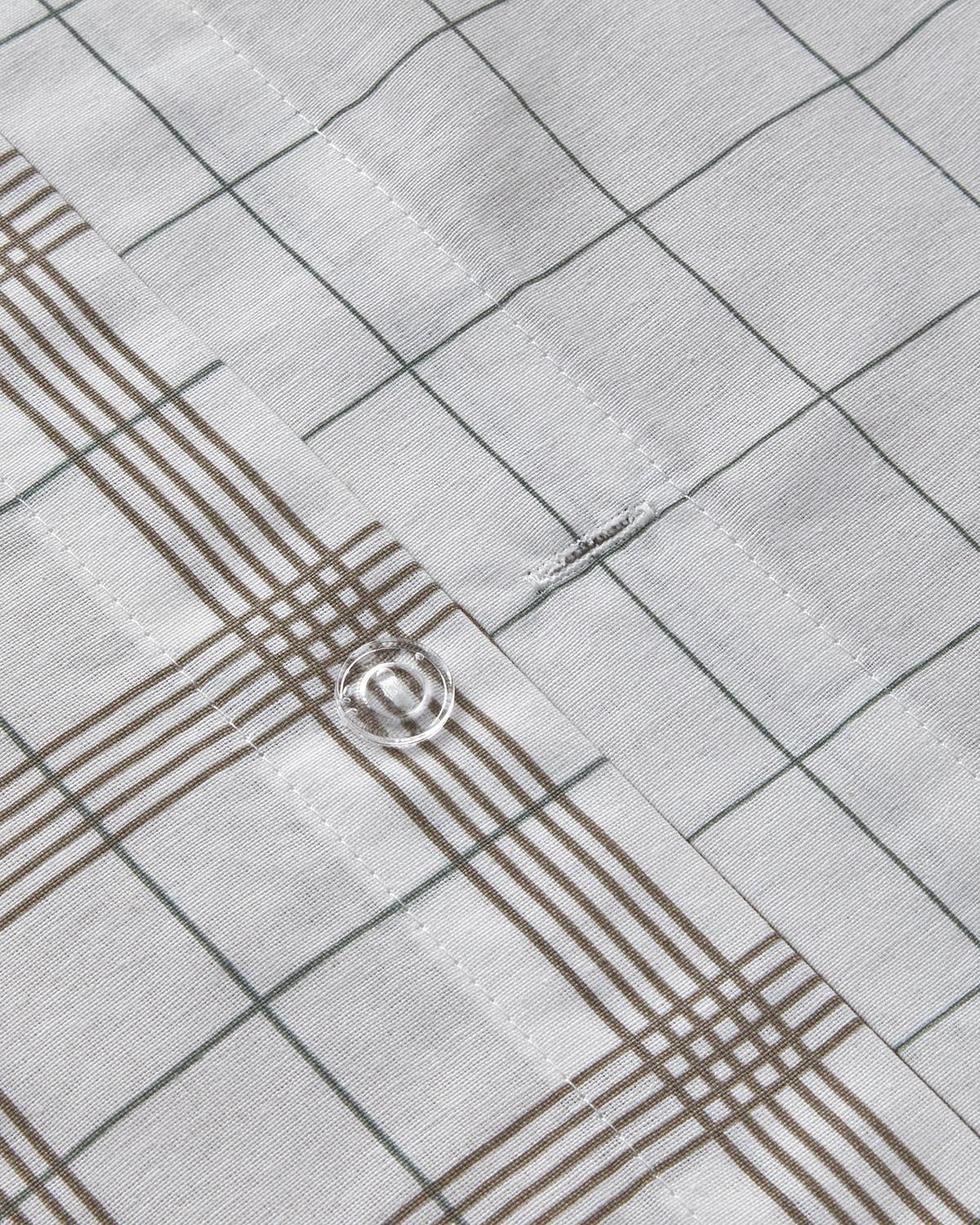Chic Check Kolay Ütülenir Çift Kişilik Nevresim Takımı 200x220 cm Bej