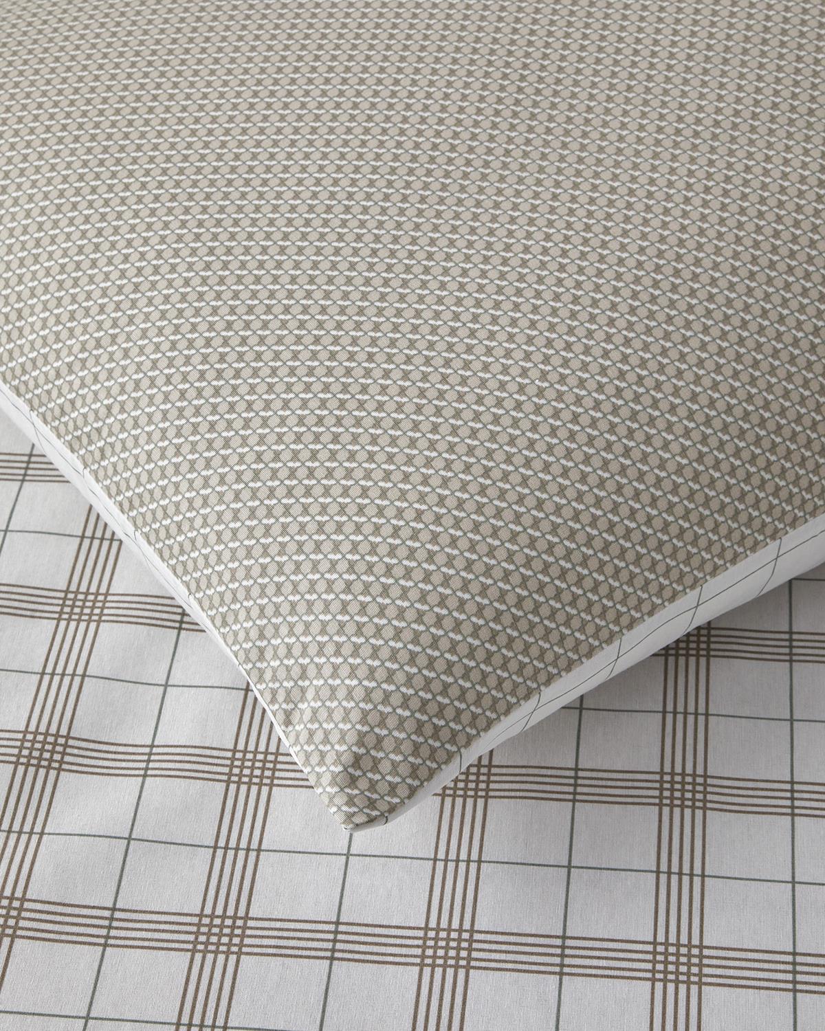 Chic Check Kolay Ütülenir Tek Kişilik Nevresim Takımı 160x220 cm Bej