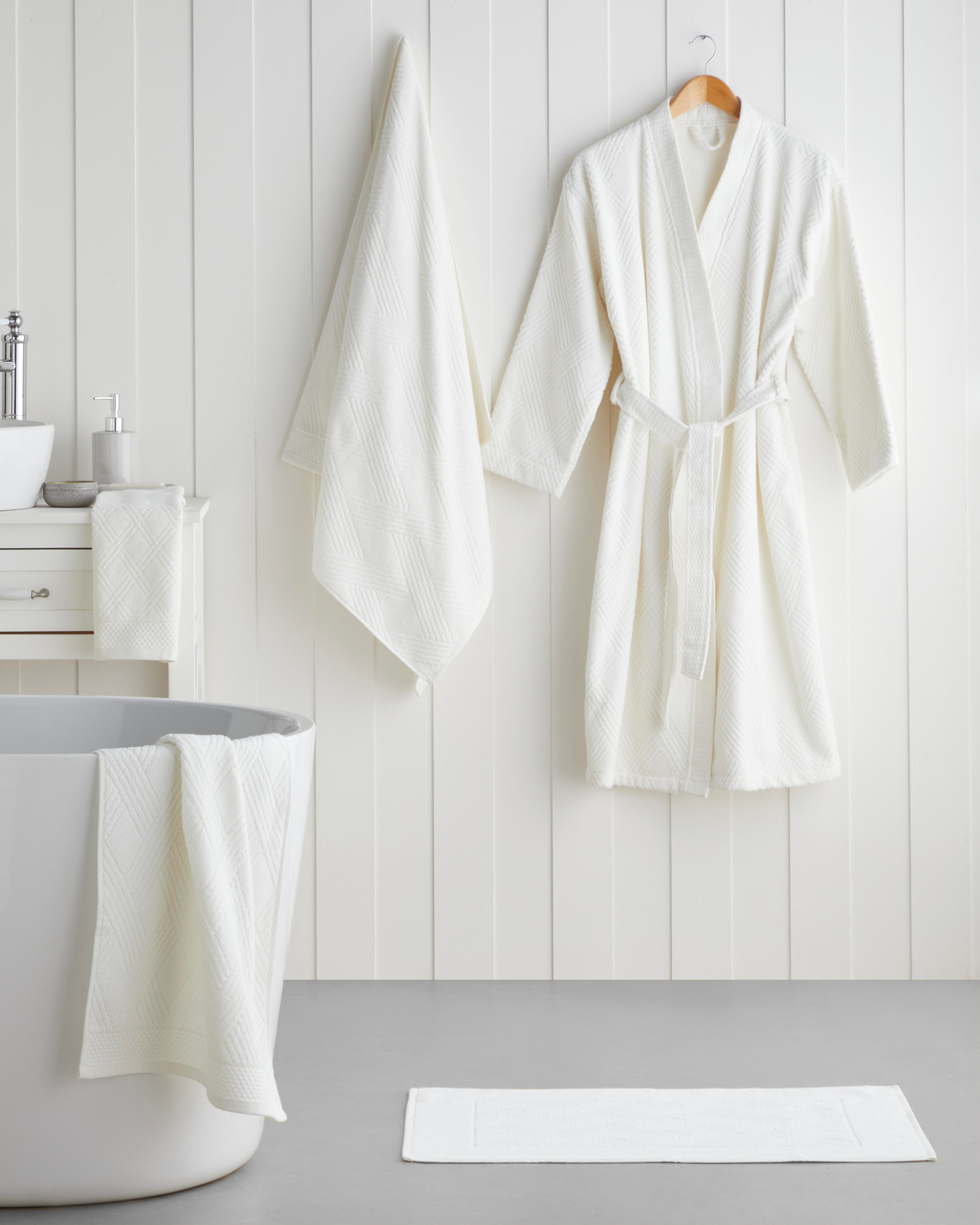 Chic Diamond Pamuk El Havlusu 30x45 cm Fildişi