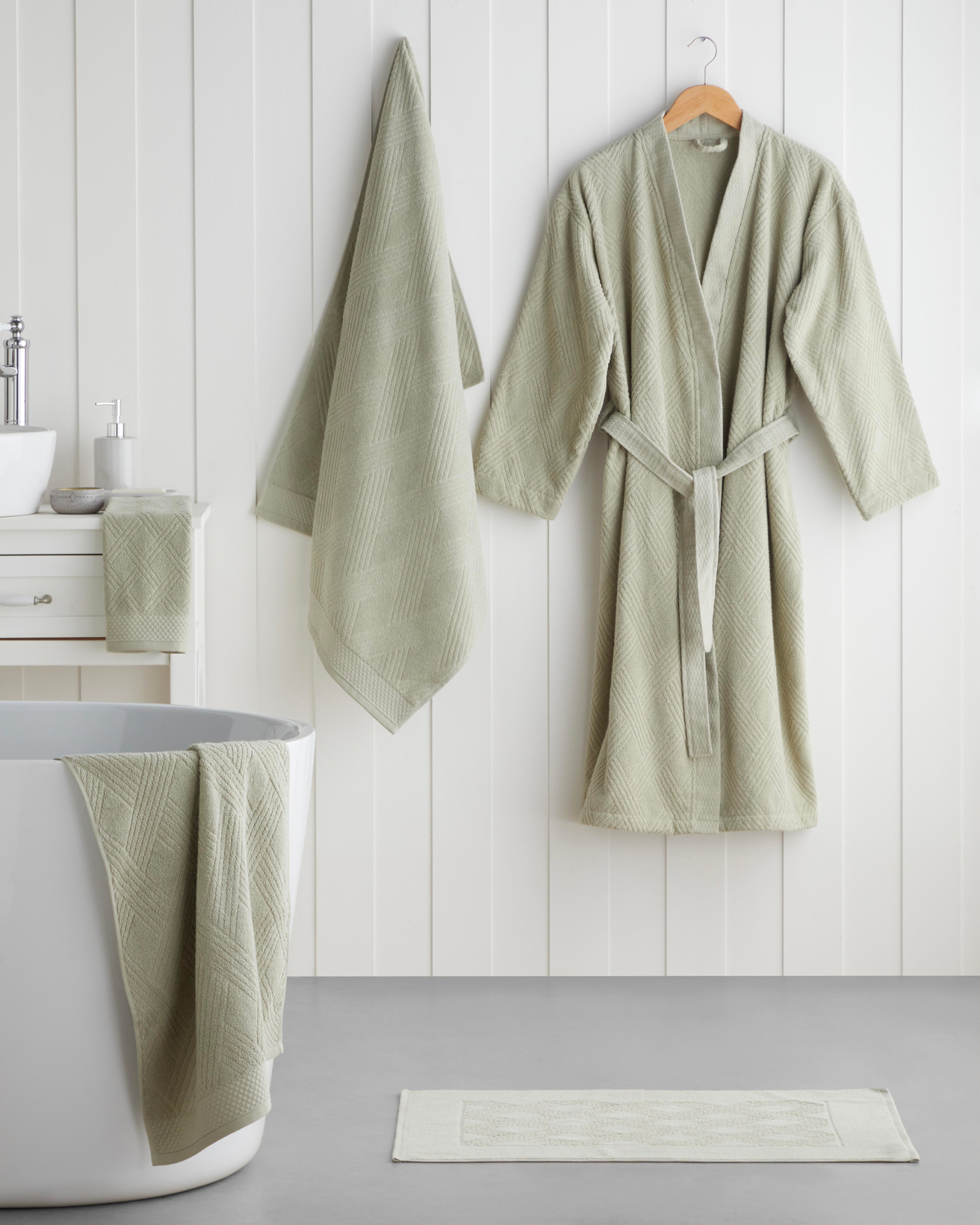 Chic Diamond Pamuk Yüz Havlusu 50x80 cm Açık Yeşil