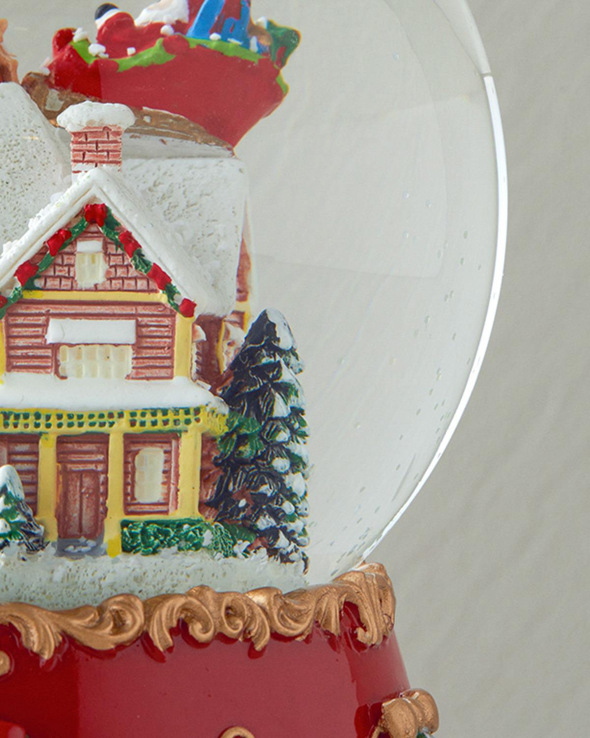 Christmas House Müzik Kutusu 12x12x16,5 cm Kırmızı