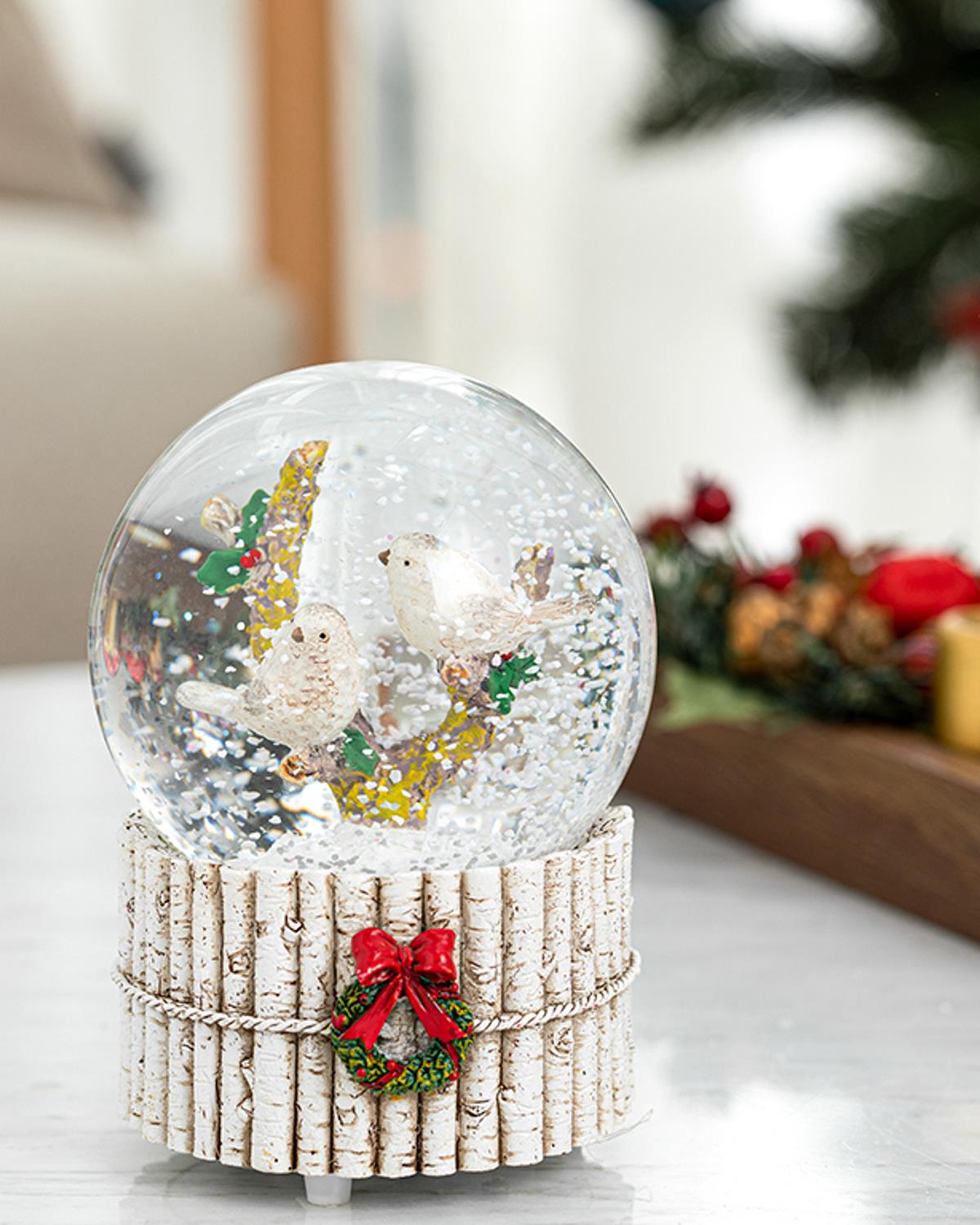 Christmas Wreath Müzik Kutusu Beyaz