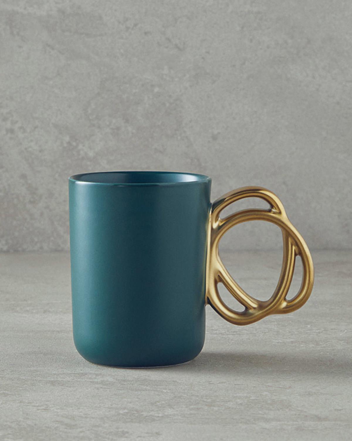 Circles New Bone China Kupa 300 ml Yeşil