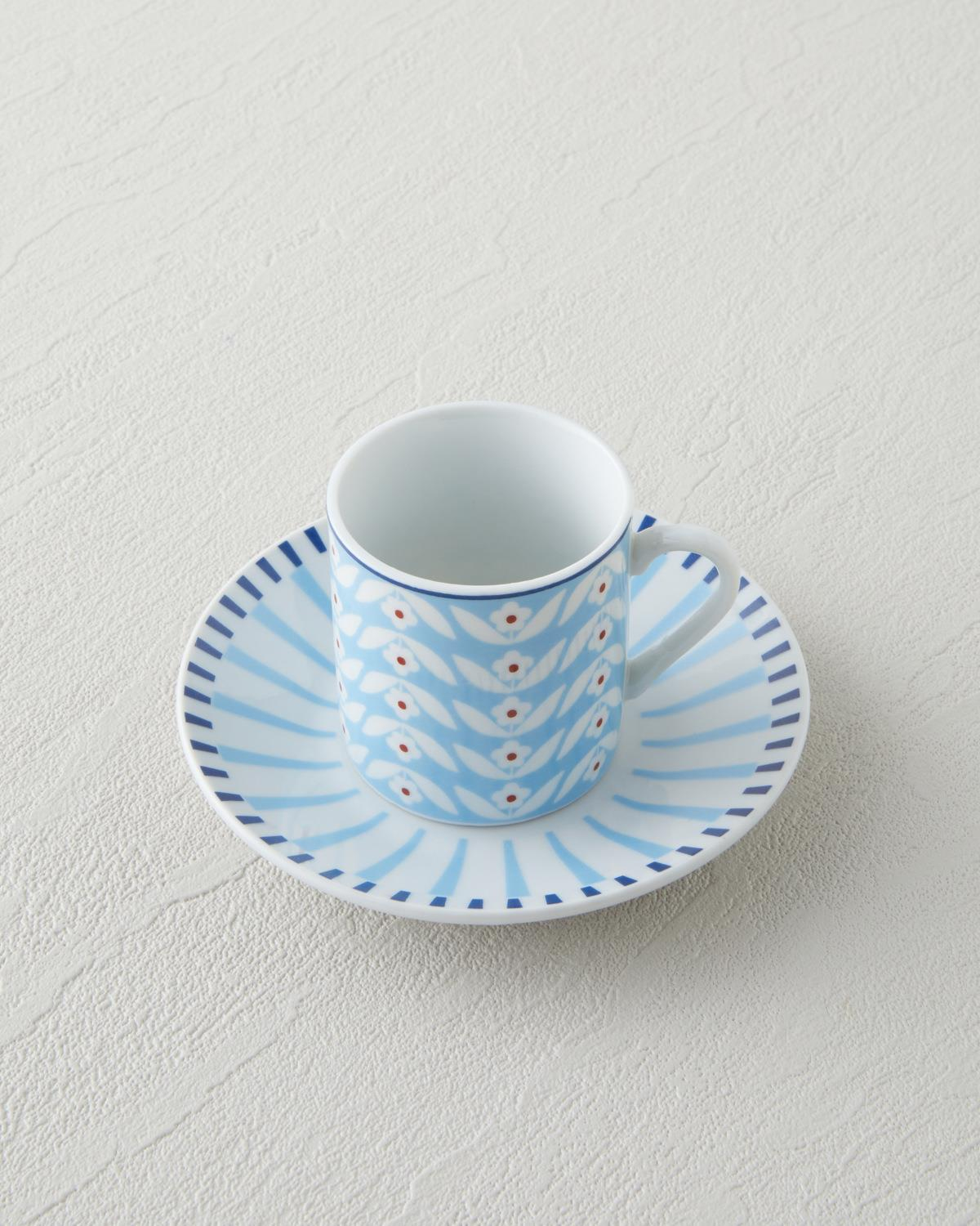 Cleo Porselen 4 Parça 2 Kişilik Kahve Fincan Takımı 80 ml Mavi