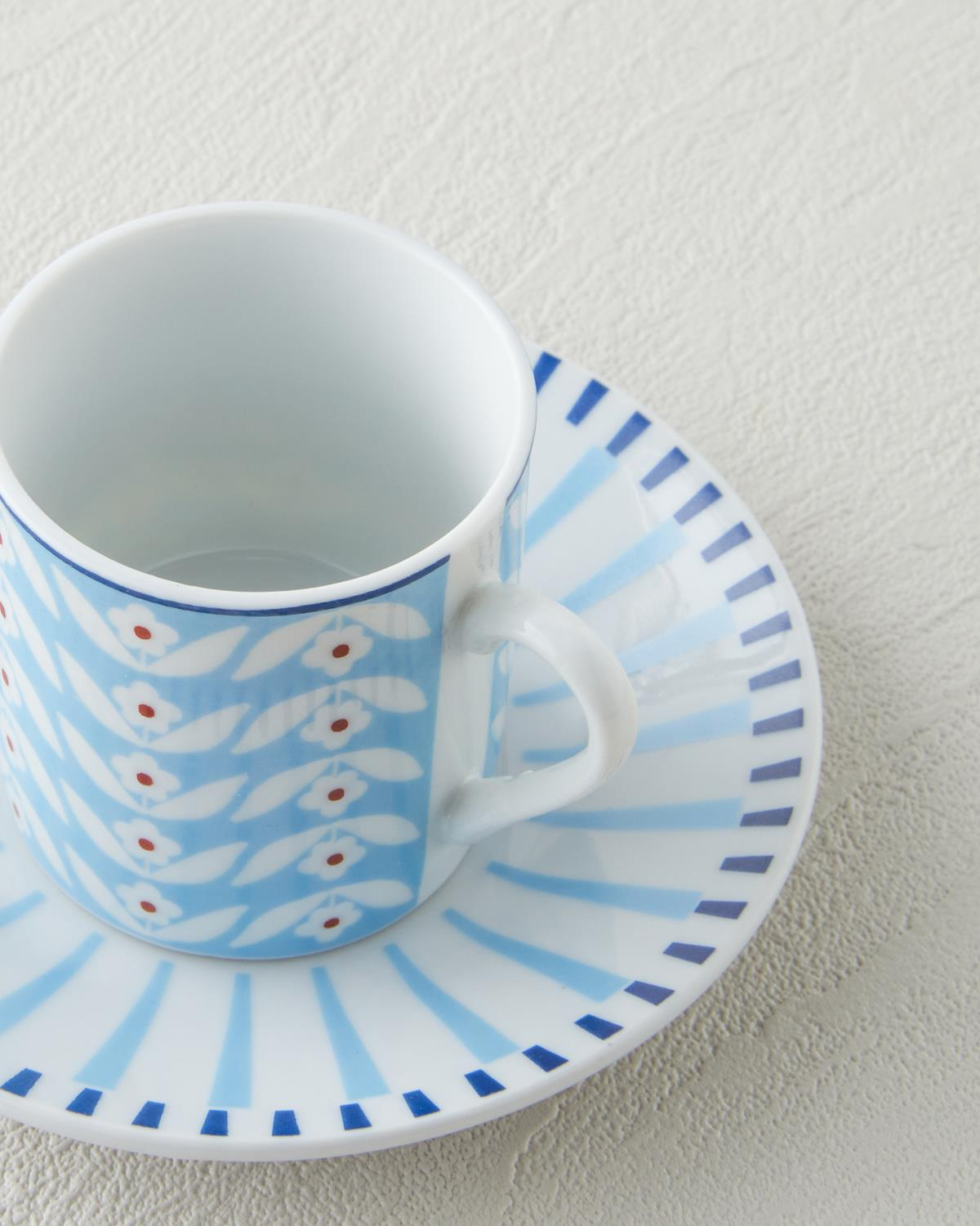 Cleo Porselen 4 Parça 2 Kişilik Kahve Fincan Takımı 80 ml Mavi