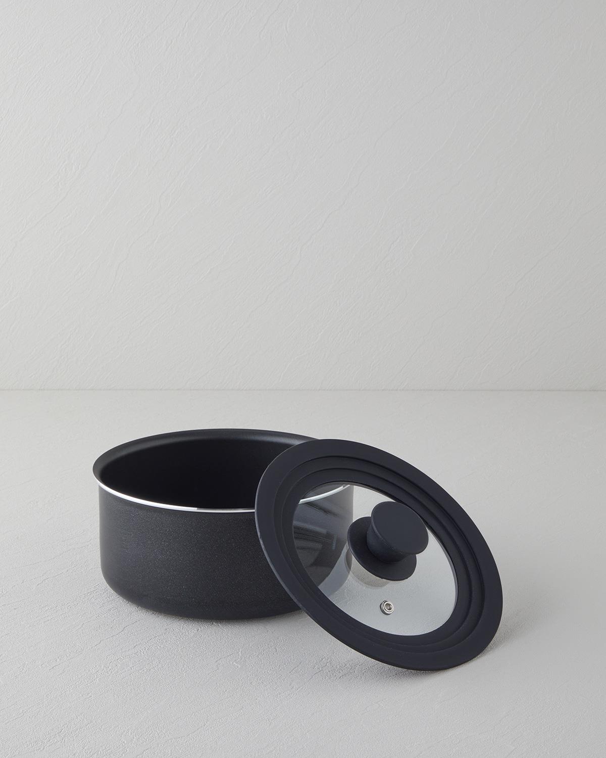 ClickEase 7 Parça Premium Tencere Seti 18-20-24-28 cm Siyah
