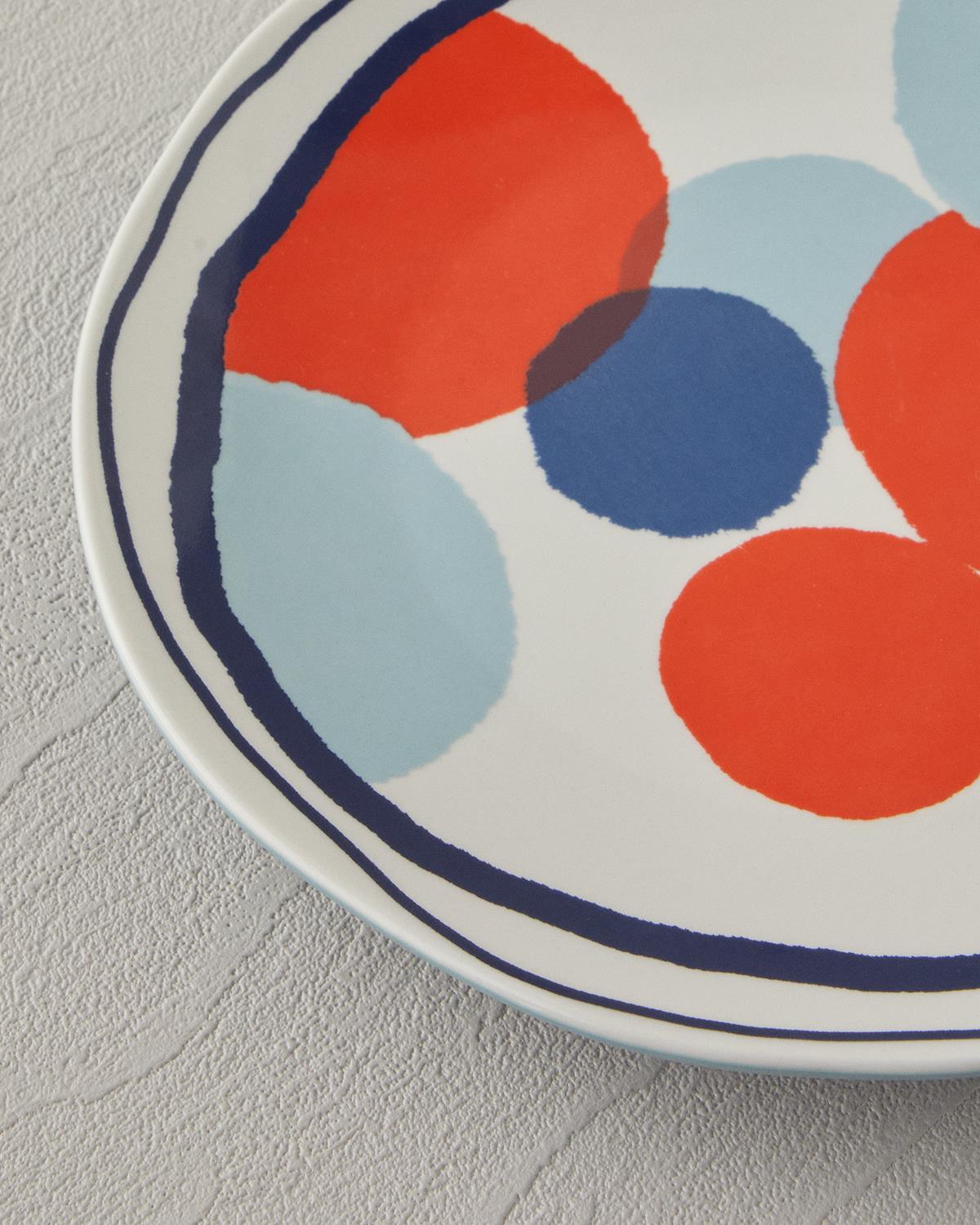 Coachella Bounce Stoneware Pasta Tabağı Mavi-Terracotta