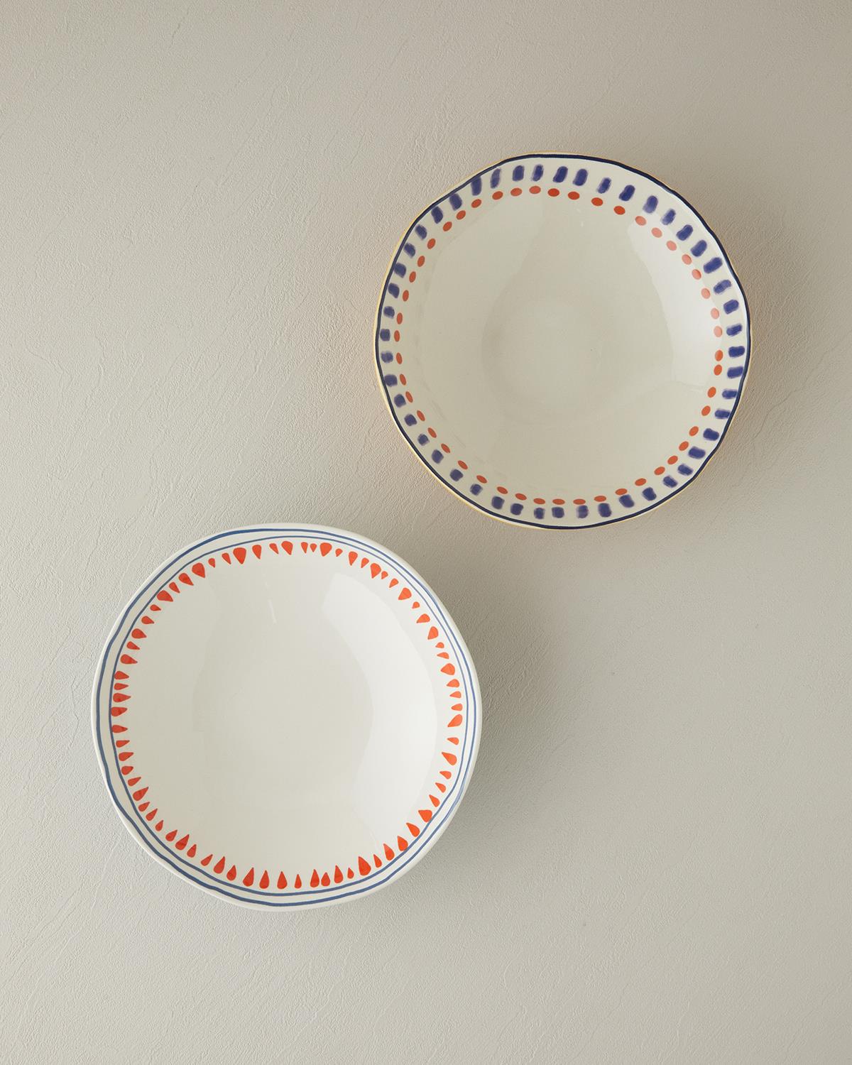 Coachella Mystery Stoneware Salata Kasesı Mavi-Terracotta