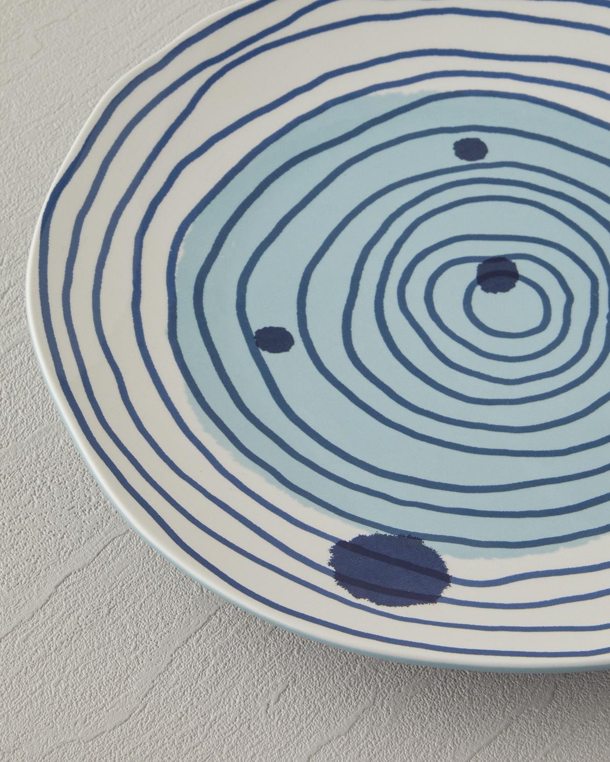 Coachella Universe Stoneware Servis Tabağı Mavi