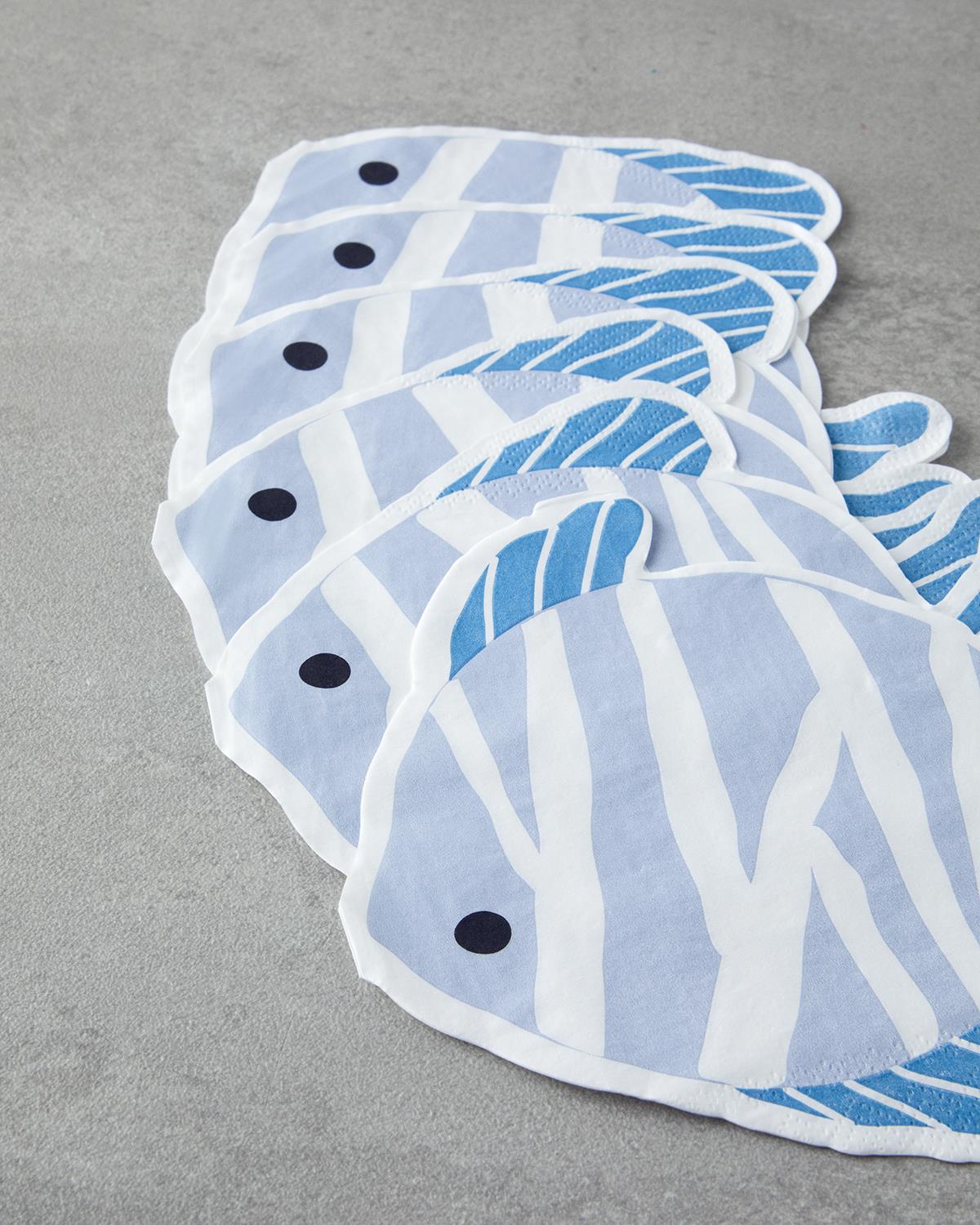 Coastal Fish Kağıt 20'li Kağıt Peçete 32,5x32,5 cm Mavi
