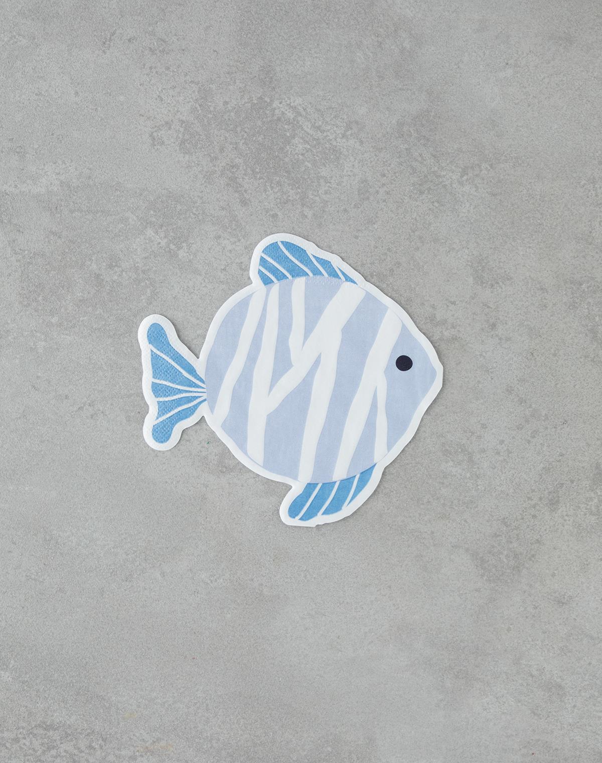 Coastal Fish Kağıt 20'li Kağıt Peçete 32,5x32,5 cm Mavi