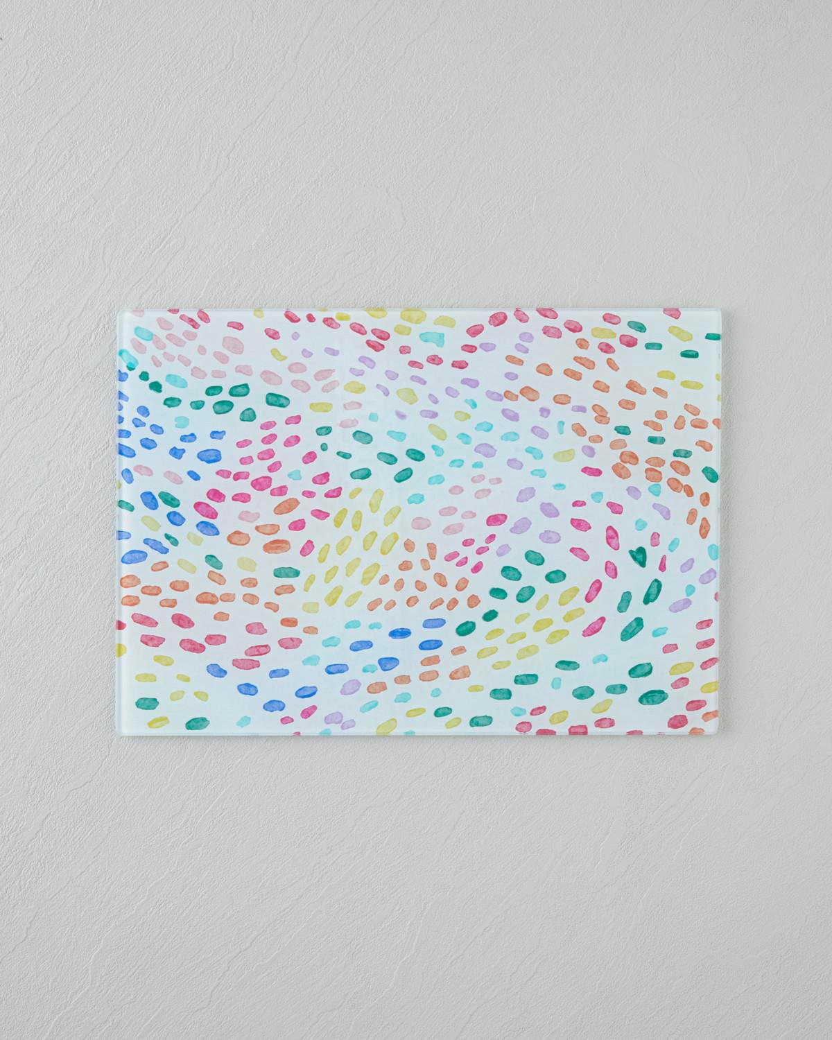 Colourful Joy Cam Kesme Tahtası 25x35 cm Renkli