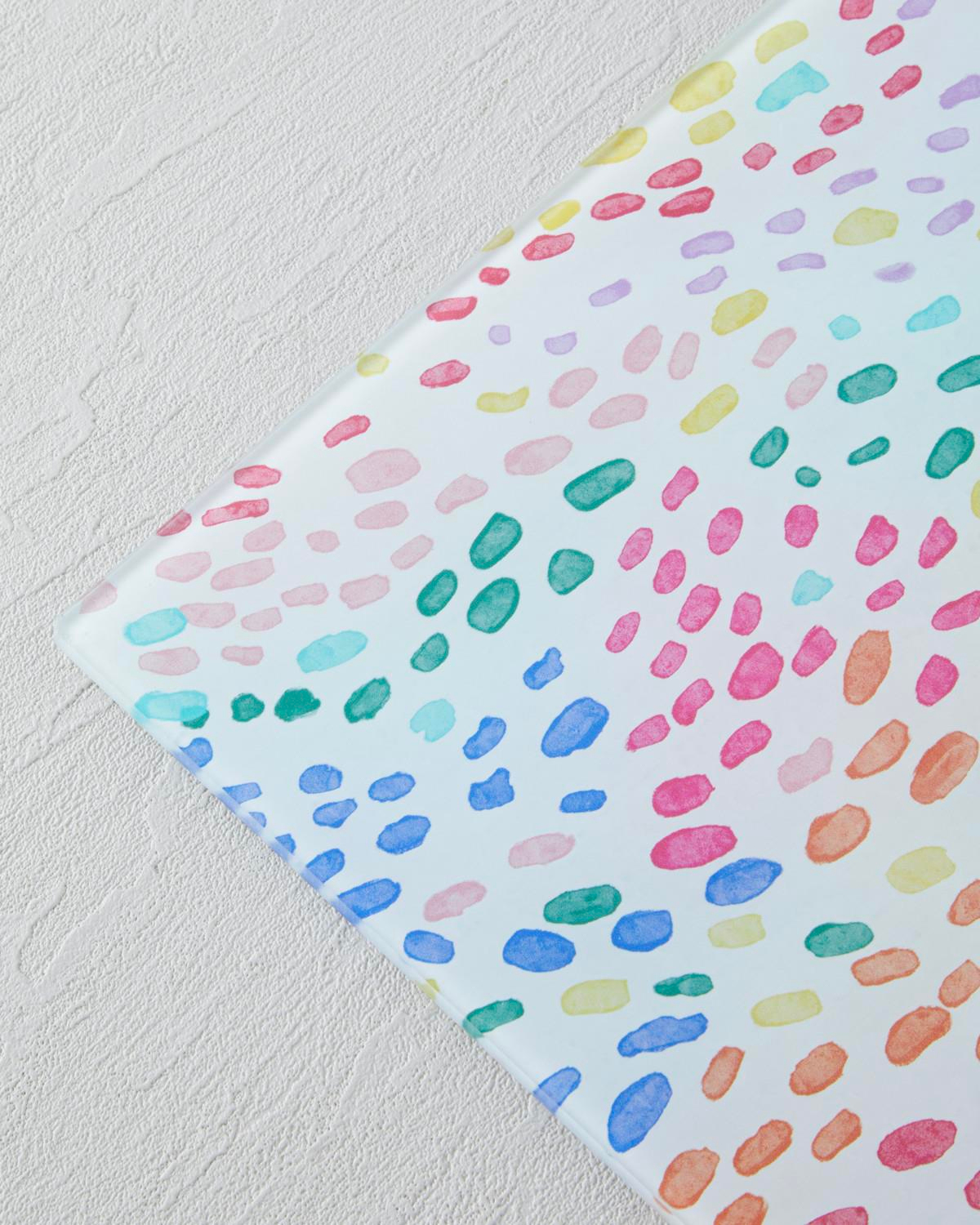 Colourful Joy Cam Kesme Tahtası 25x35 cm Renkli