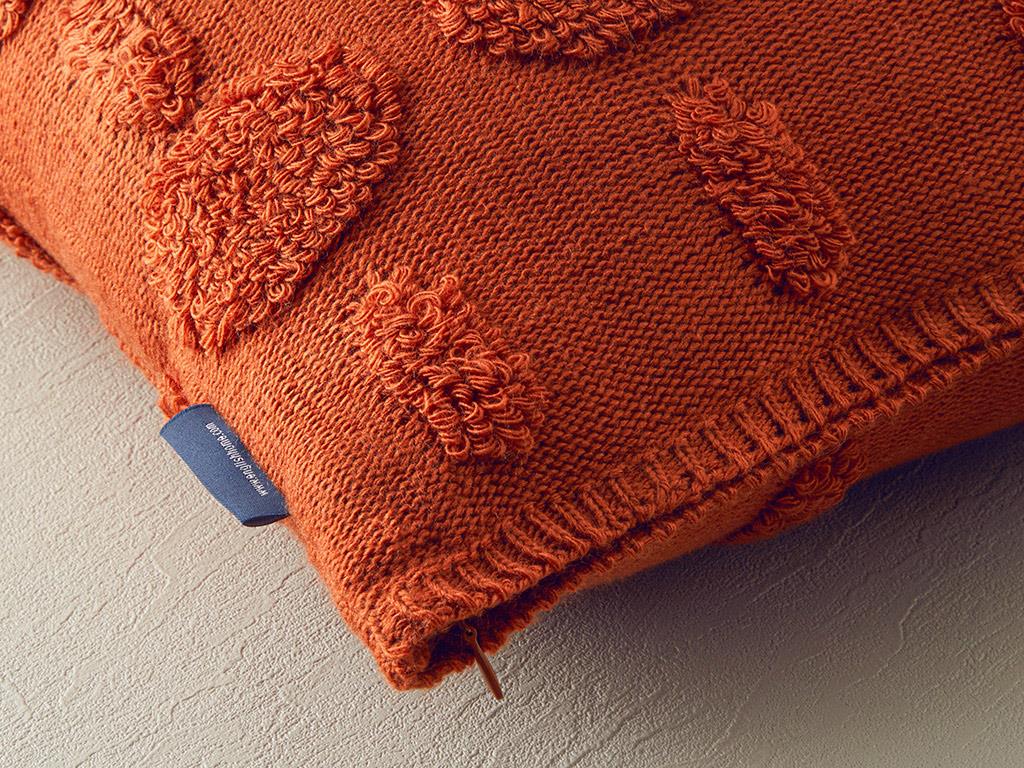 Comfycover Triko Kırlent Kılıfı Kiremit