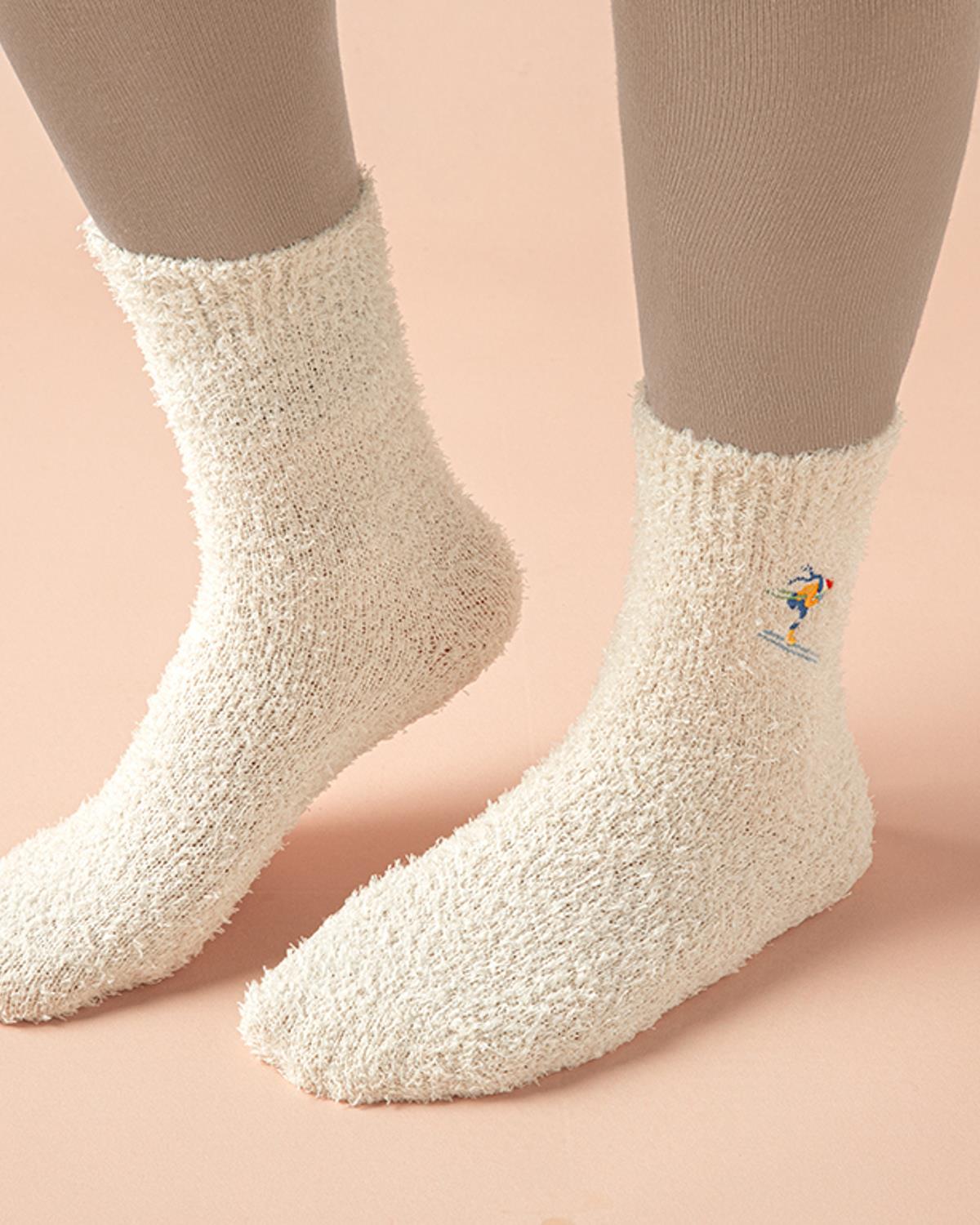 Cozy Kadın Pelüş Çorap Bej