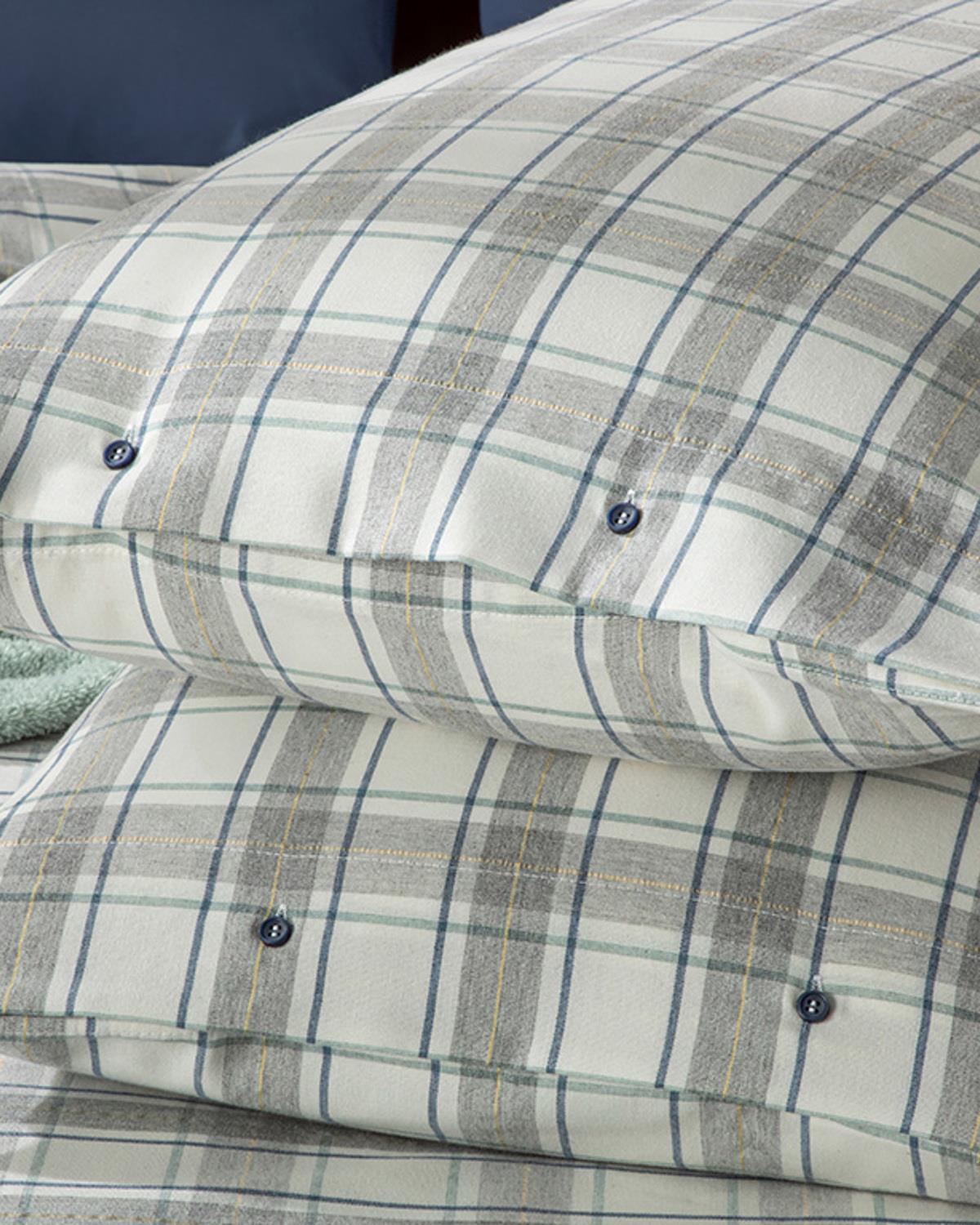 Cozy Plaid Winter Soft Çift Kişilik Nevresim Takımı Gri