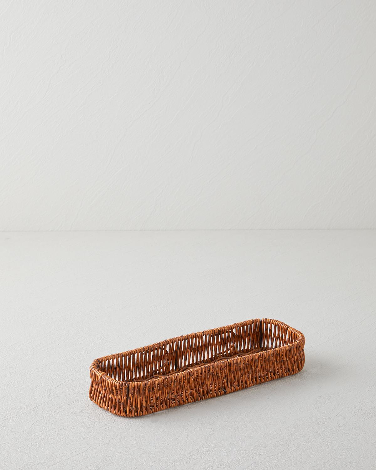 Crustic Plastik Ekmek Sepeti 27,5x10x4 cm Kahverengi