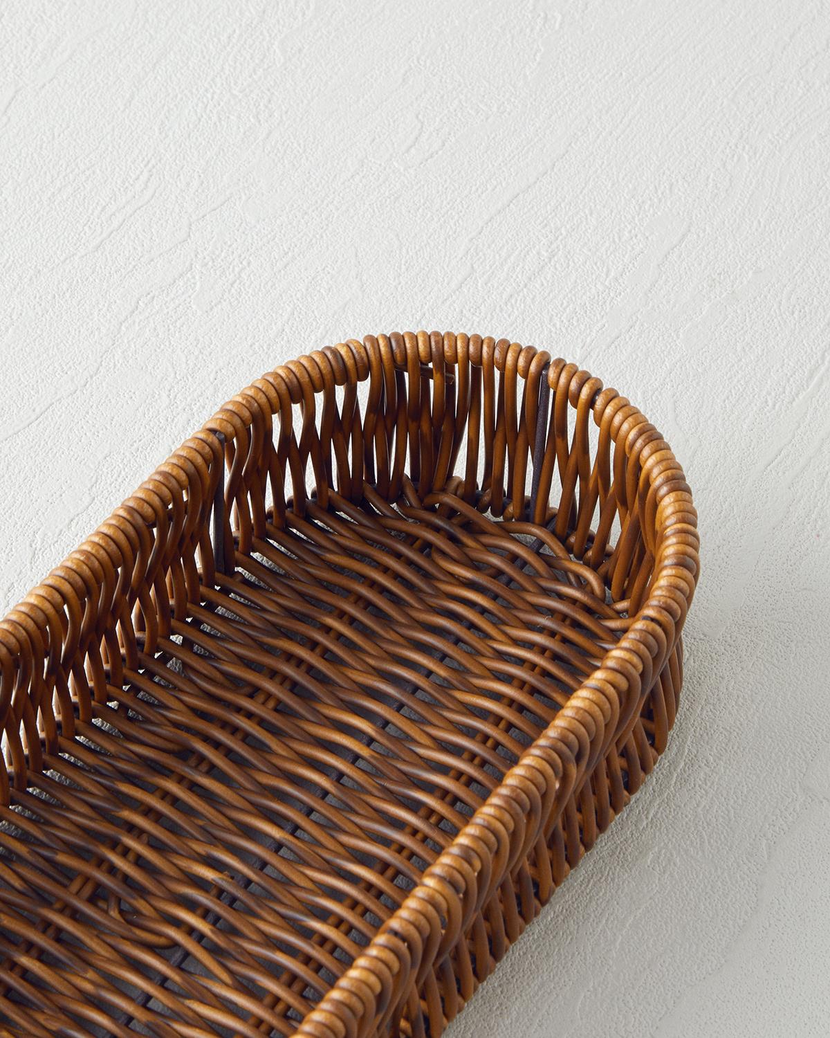 Crustic Plastik Ekmek Sepeti 28x11x7 cm Kahverengi
