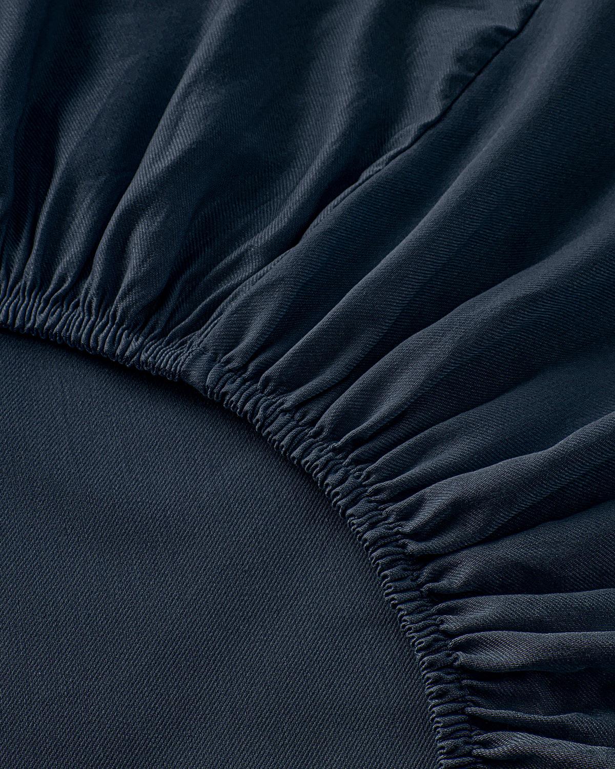 Crystal İpeksi Twill King Size Nevresim Takımı Gece Mavisi