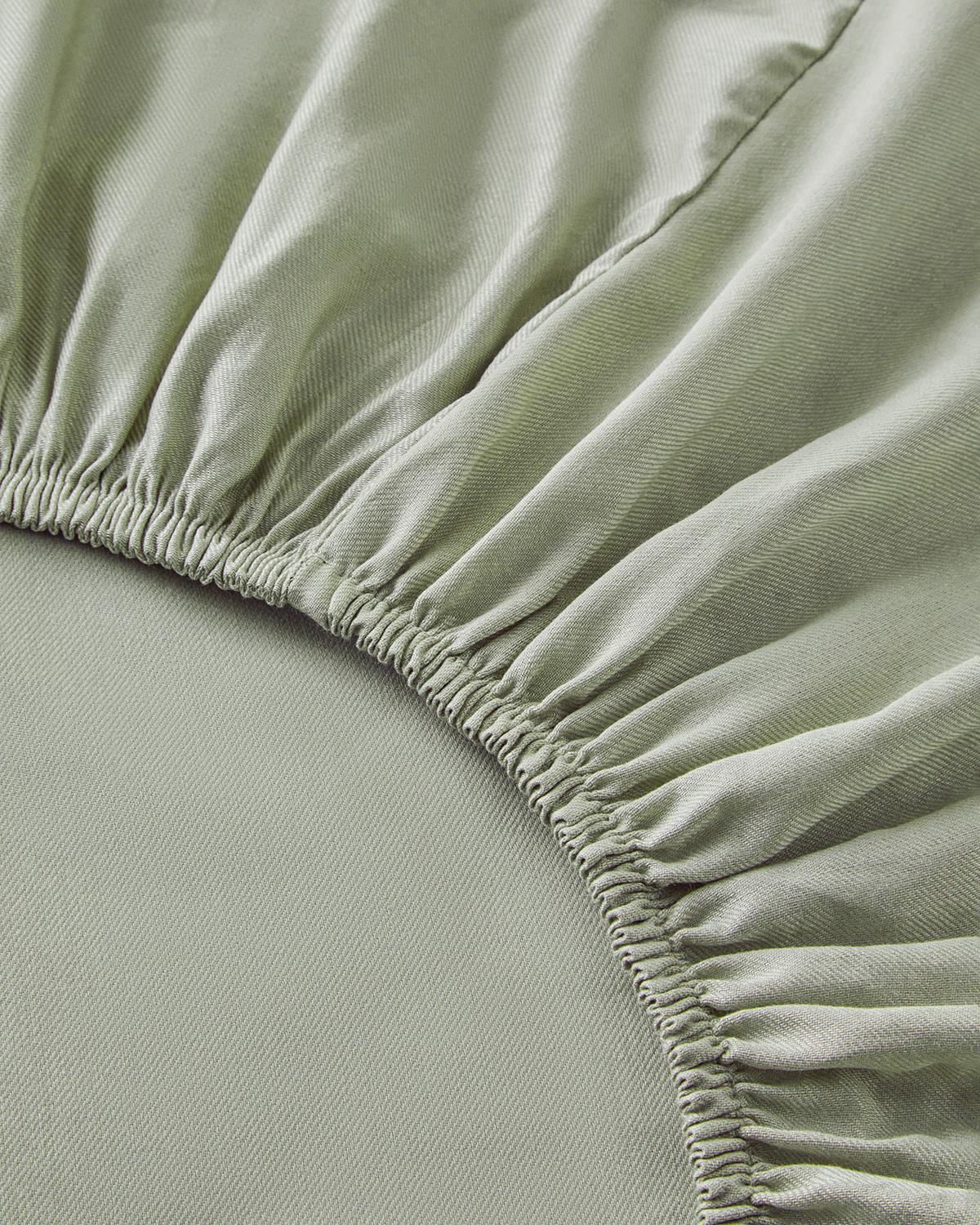 Crystal İpeksi Twill Tek Kişilik Nevresim Takımı 160x220 cm Yeşil