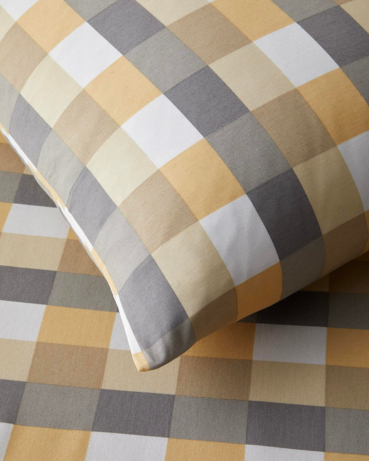 Cuby Kolay Ütülenir Çift Kişilik Nevresim Seti 200x220 cm Gri-Hardal