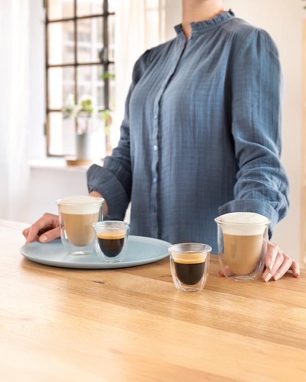 Delonghi DLSC312 2'Li Latte Macchiato Çift Cidarlı Bardak