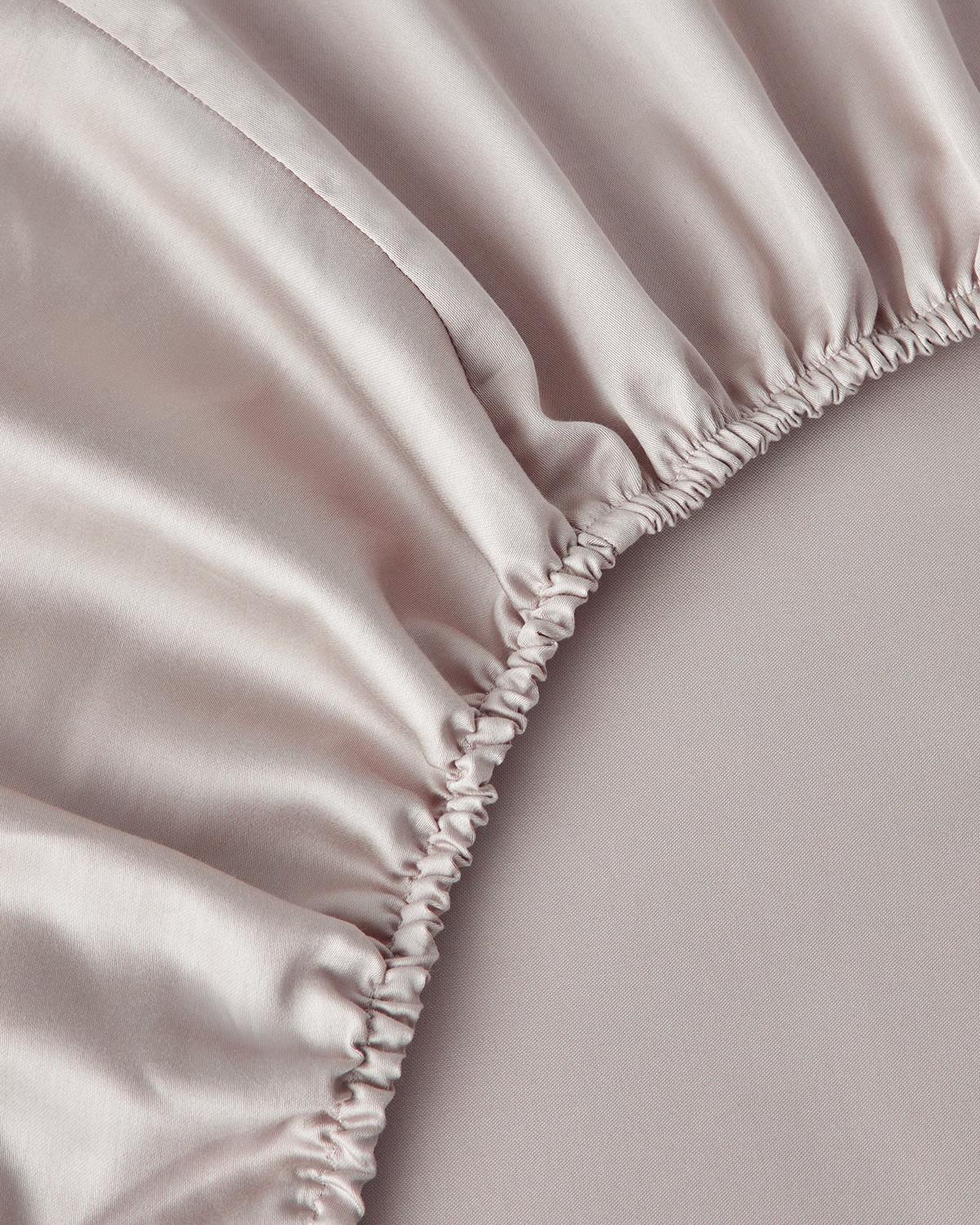 Deluxe Çizgili Pamuk Saten Çift Kişilik Nevresim Takımı 200x220 cm Gül Kurusu