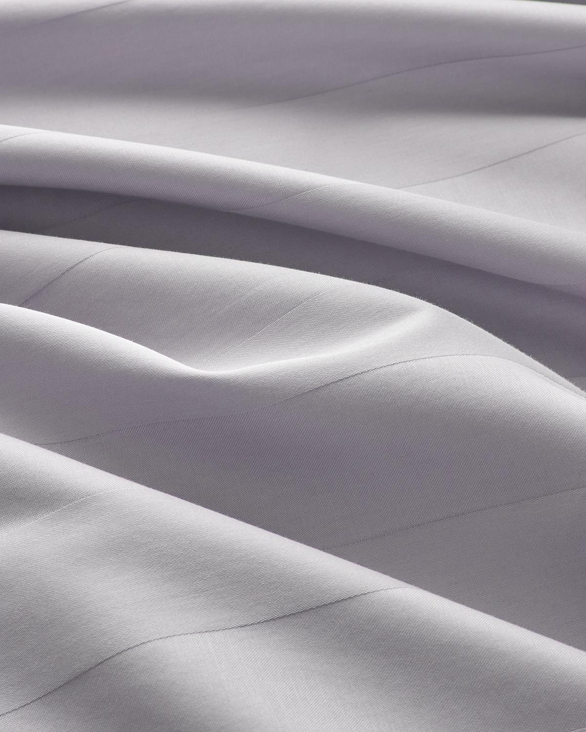 Deluxe Çizgili Pamuk Saten King Size Nevresim Takımı 240x220 cm Açık Leylak