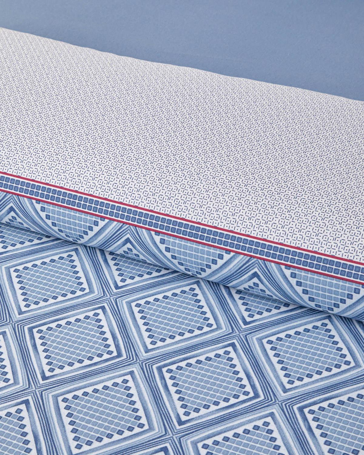 Diamond Twist Kolay Ütülenir Tek Kişilik Nevresim Takımı 160x220 cm Koyu Mavi