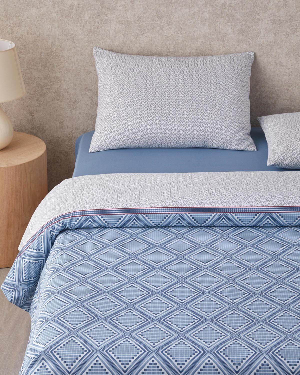 Diamond Twist Kolay Ütülenir Tek Kişilik Nevresim Takımı 160x220 cm Koyu Mavi