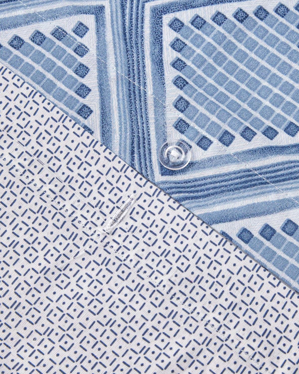 Diamond Twist Kolay Ütülenir Tek Kişilik Nevresim Takımı 160x220 cm Koyu Mavi