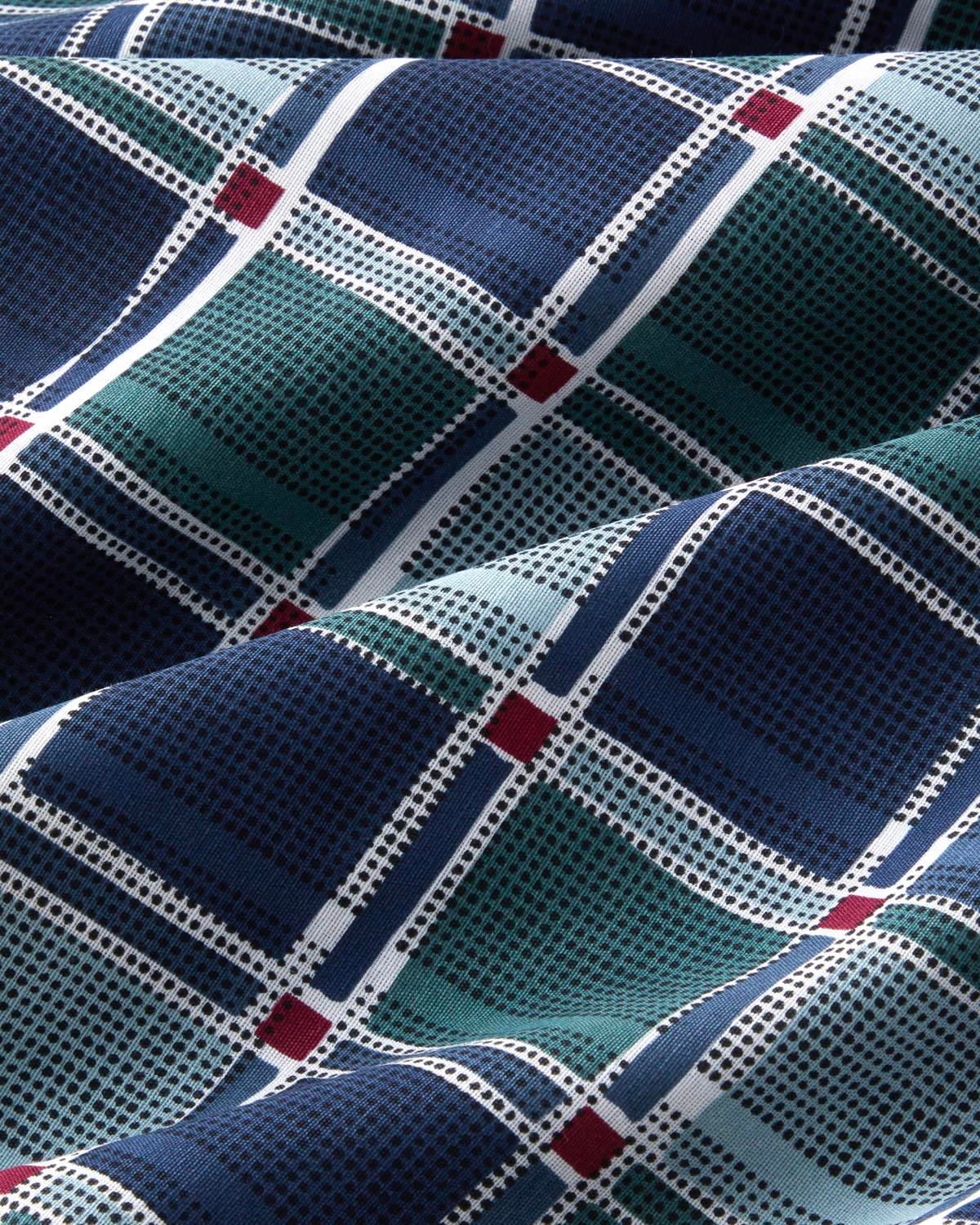 Dotty Gingham Kolay Ütülenir Çift Kişilik Nevresim Takımı 200x220 cm Koyu Mavi-Yeşil