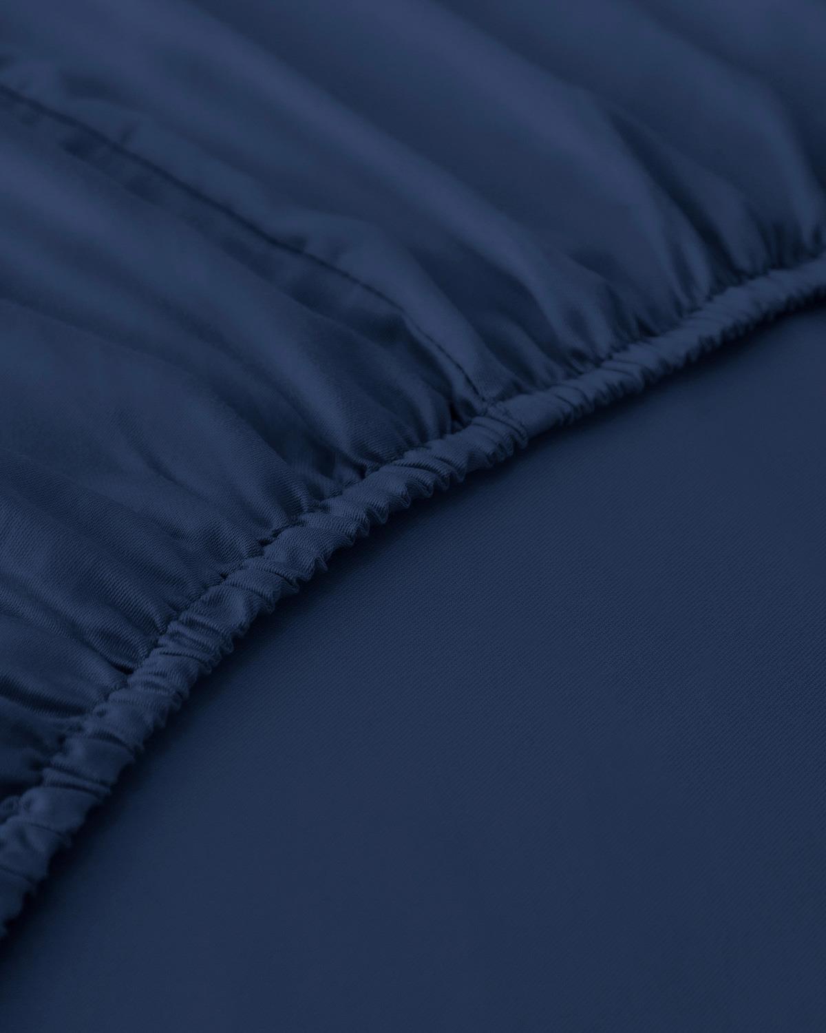 Düz Pamuklu Tek Kişilik Lastikli Çarşaf 100x200 cm Gece Mavisi