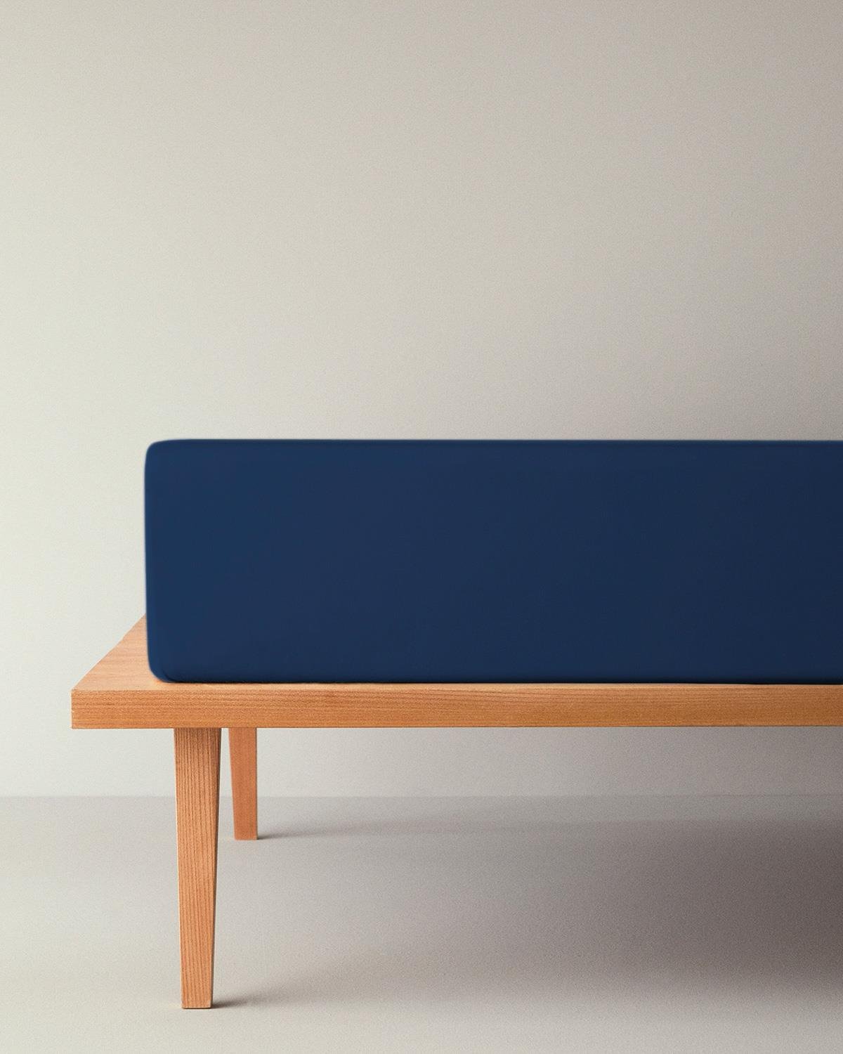 Düz Pamuklu Tek Kişilik Lastikli Çarşaf 100x200 cm Gece Mavisi