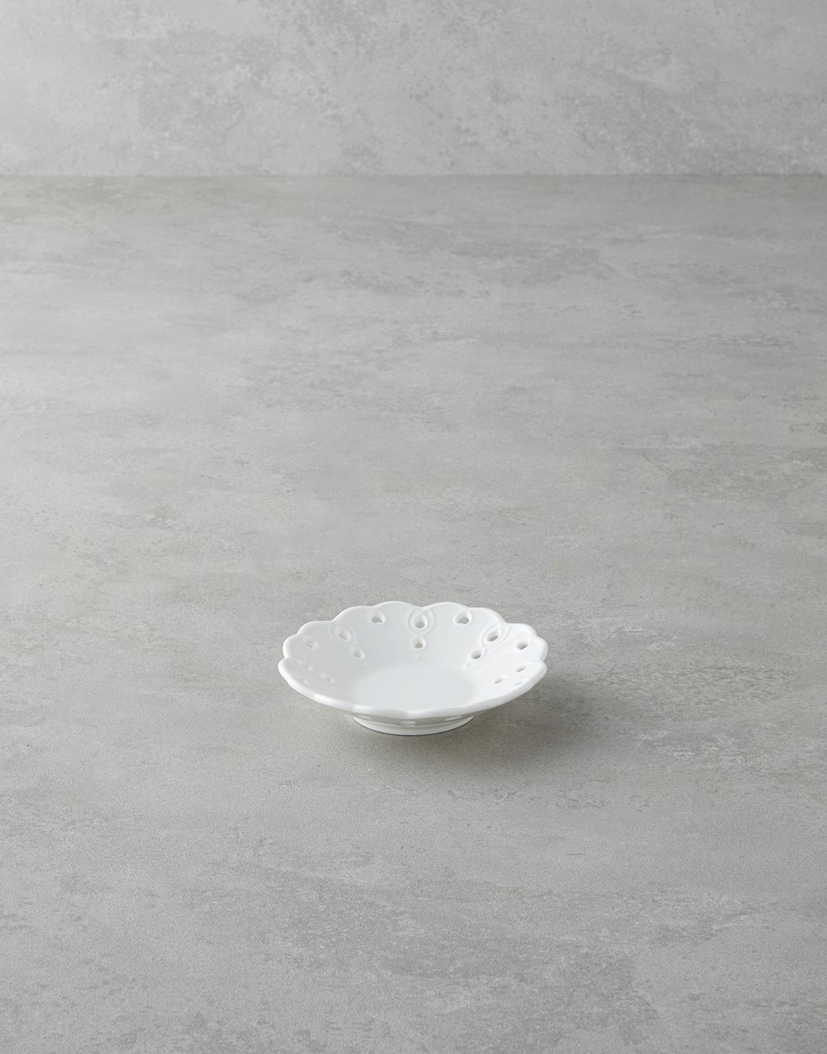 Elodie Porselen Çay Tabağı 12 cm Beyaz