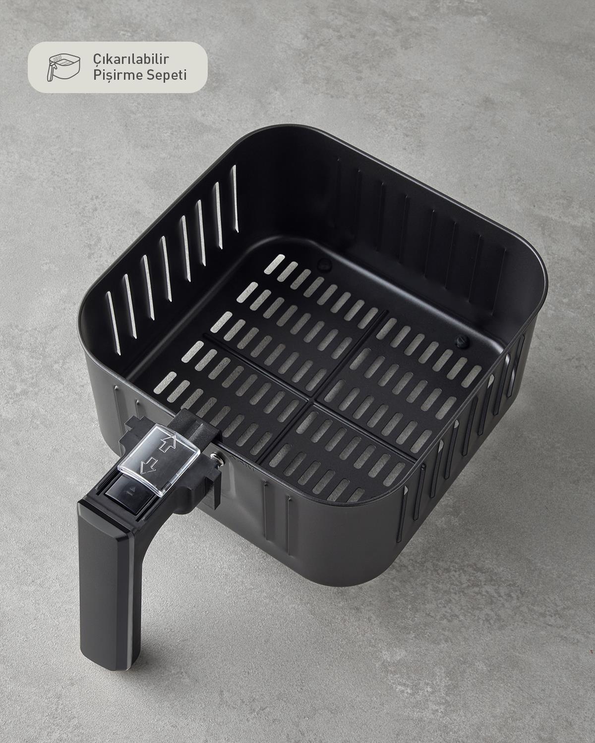 English Home AIF 2001 Dijital Çıkarılabilir Sepetli Air Fryer XL Siyah