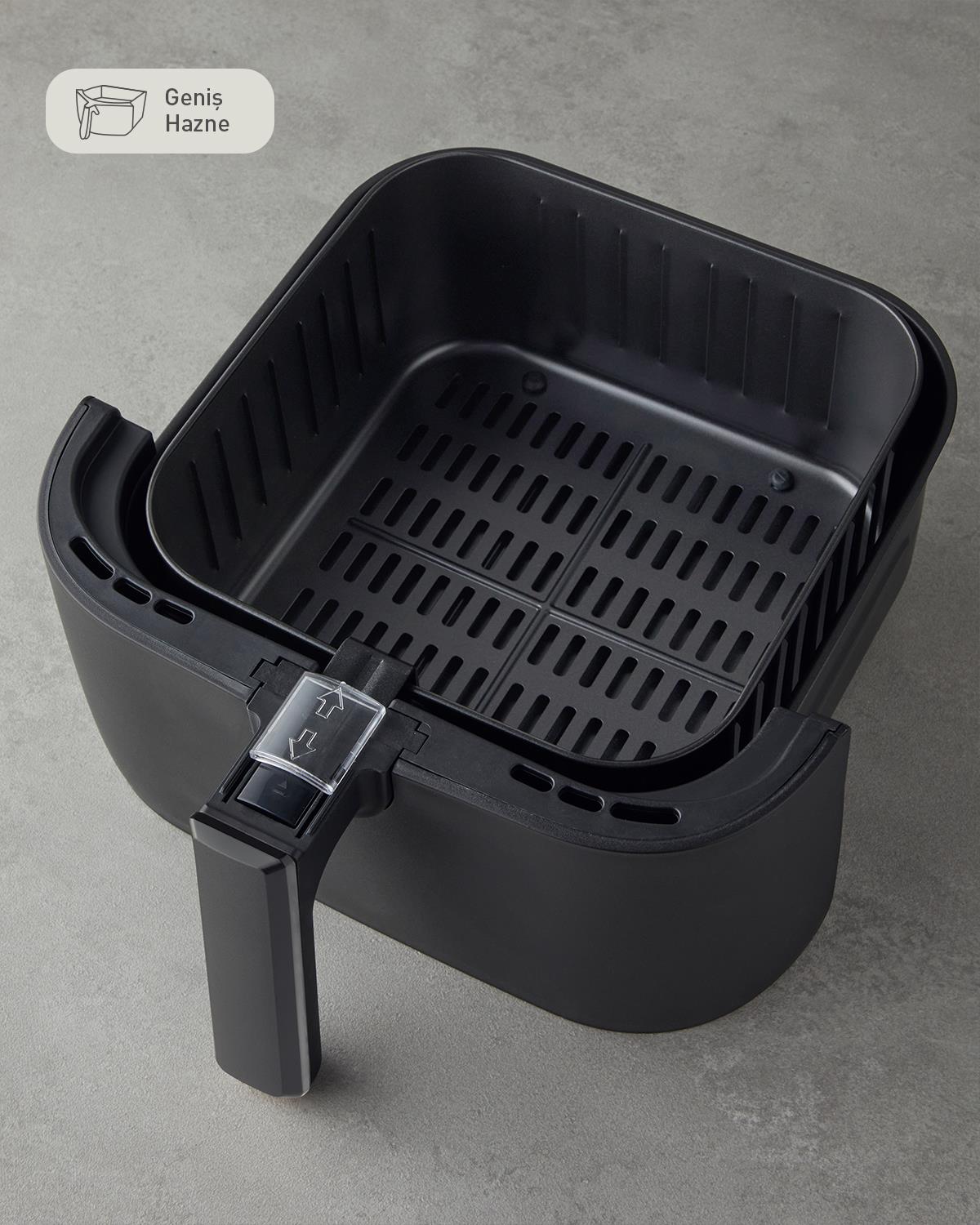 English Home AIF 2001 Dijital Çıkarılabilir Sepetli Air Fryer XL Siyah