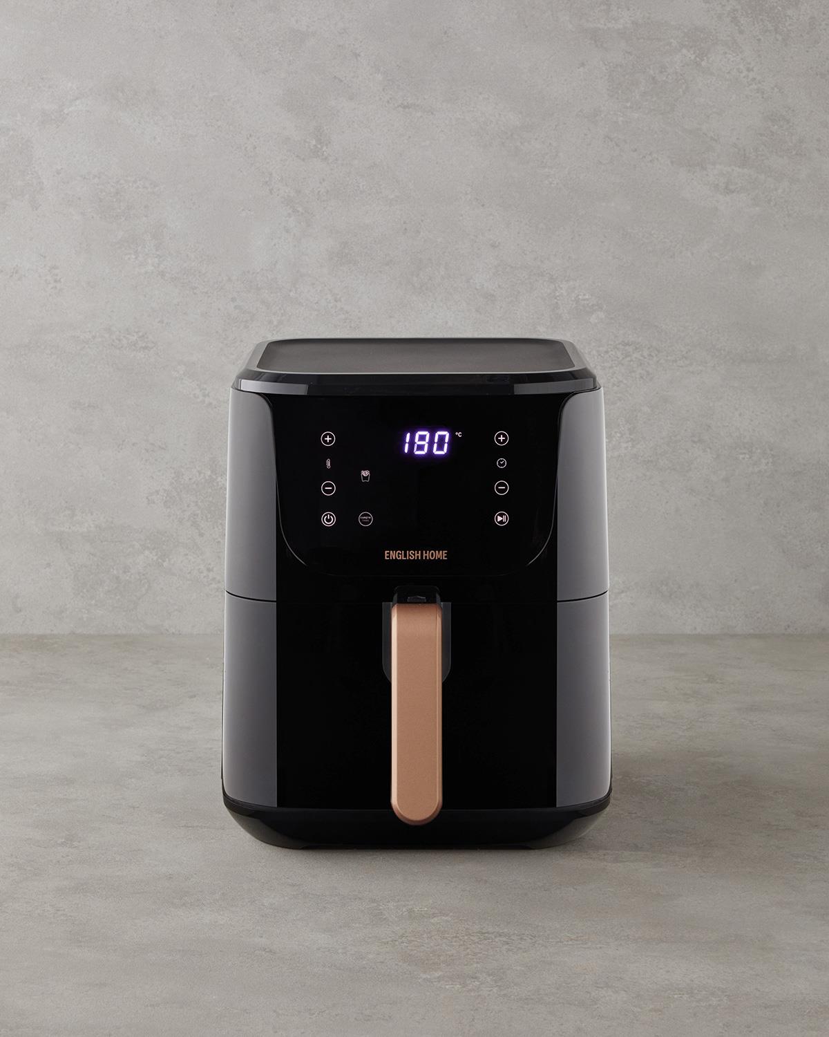 English Home AIF 2030 XL Sıcak Tutma Hazneli Air Fryer 1500W Siyah-Bakır