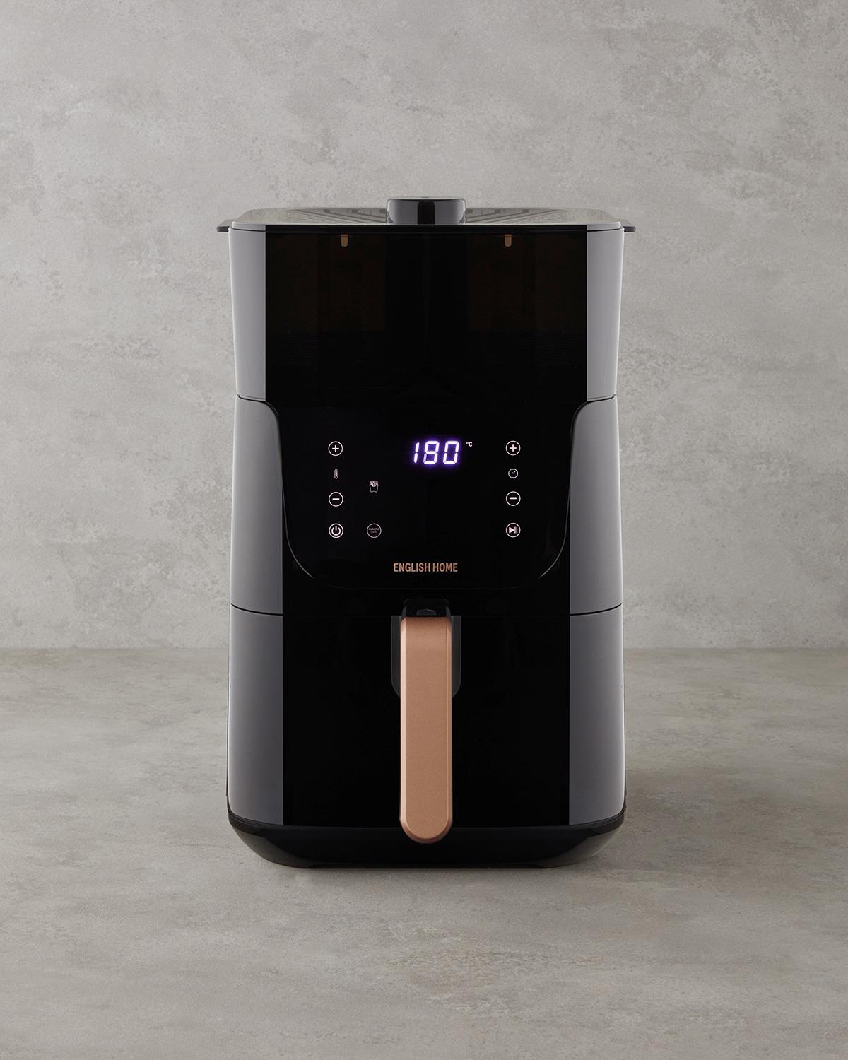 English Home AIF 2030 XL Sıcak Tutma Hazneli Air Fryer 1500W Siyah-Bakır