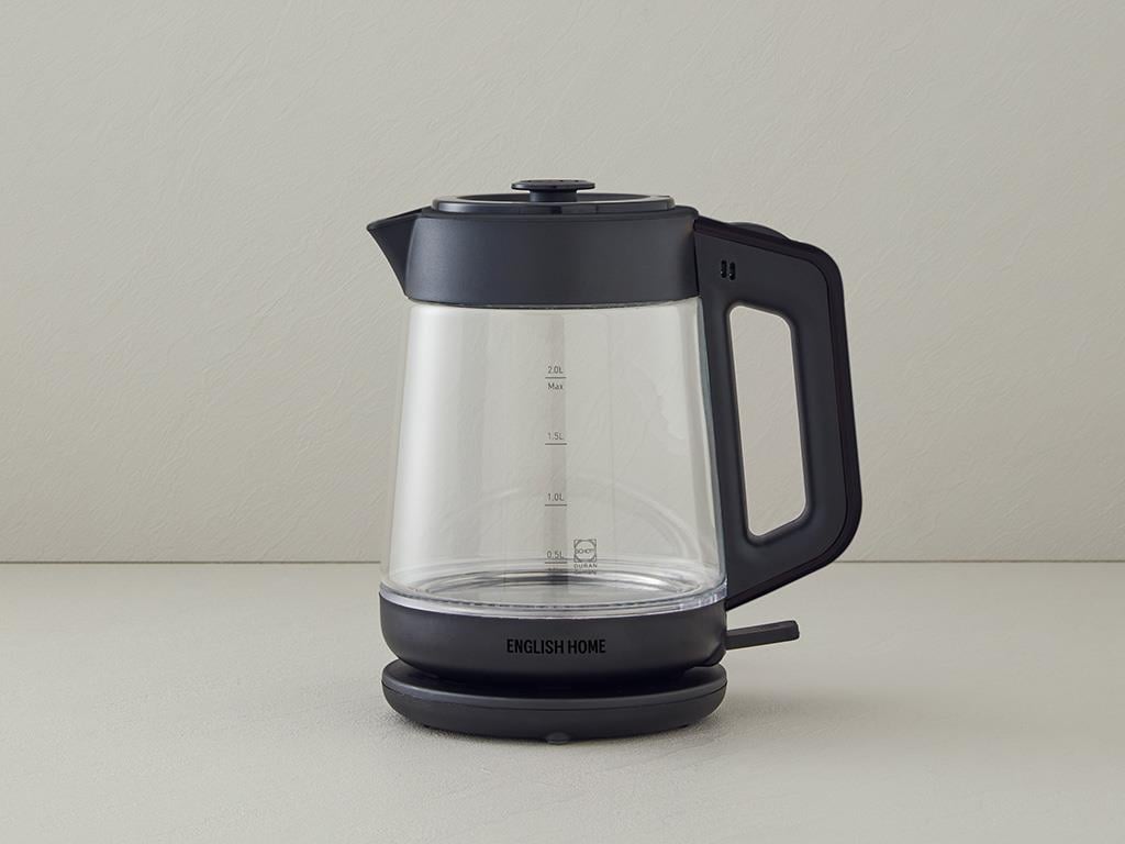 English Home CMK 6001 Cam Çay Makinesi ve Kettle Siyah