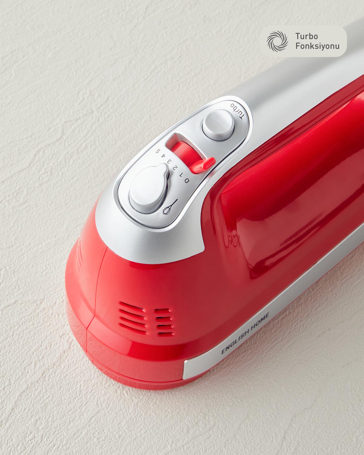 English Home ELM 3001 El Mikserı 600 W Kırmızı