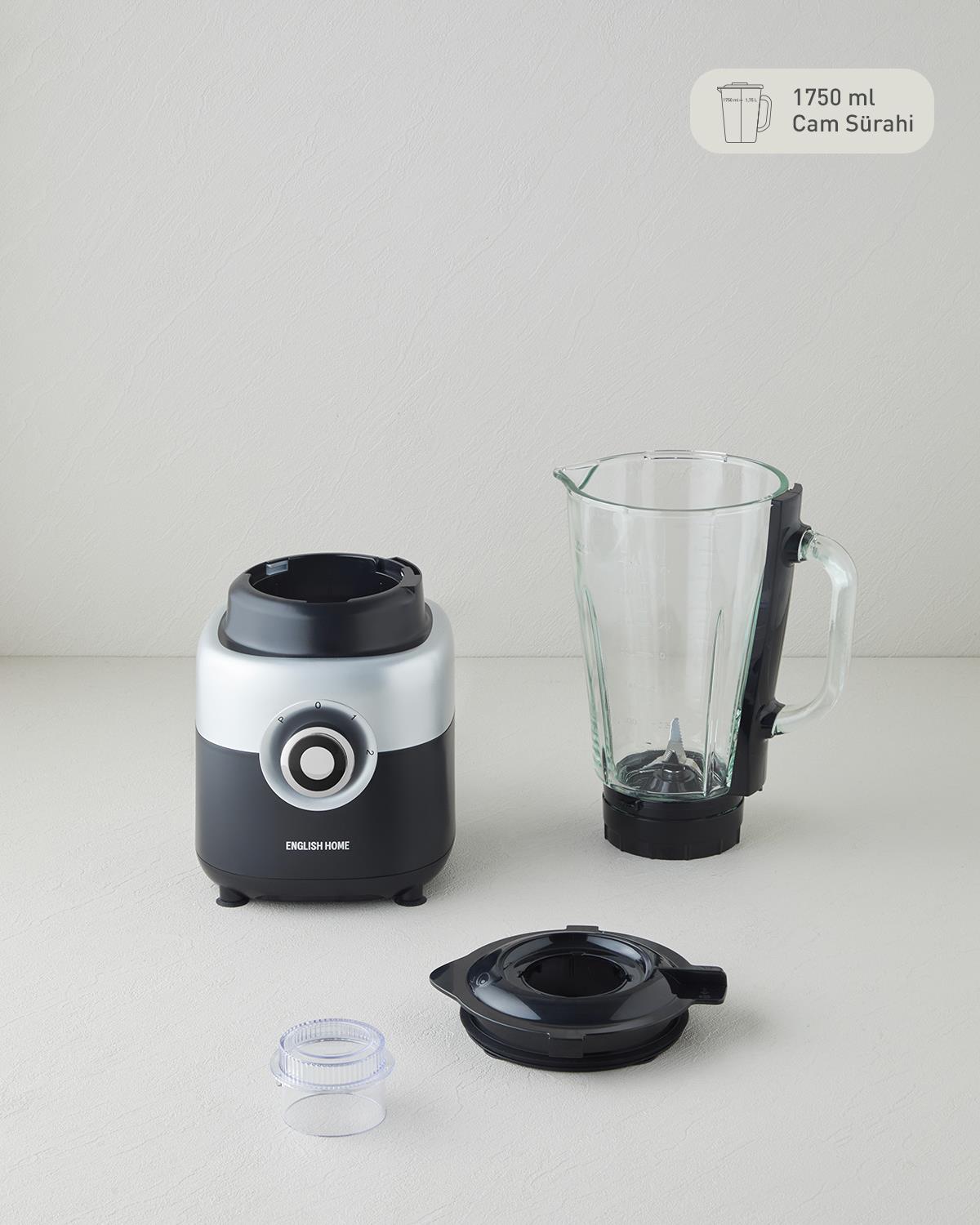 English Home SBL 3001 Cam Sürahi Blender 1750 ml Siyah-Krom