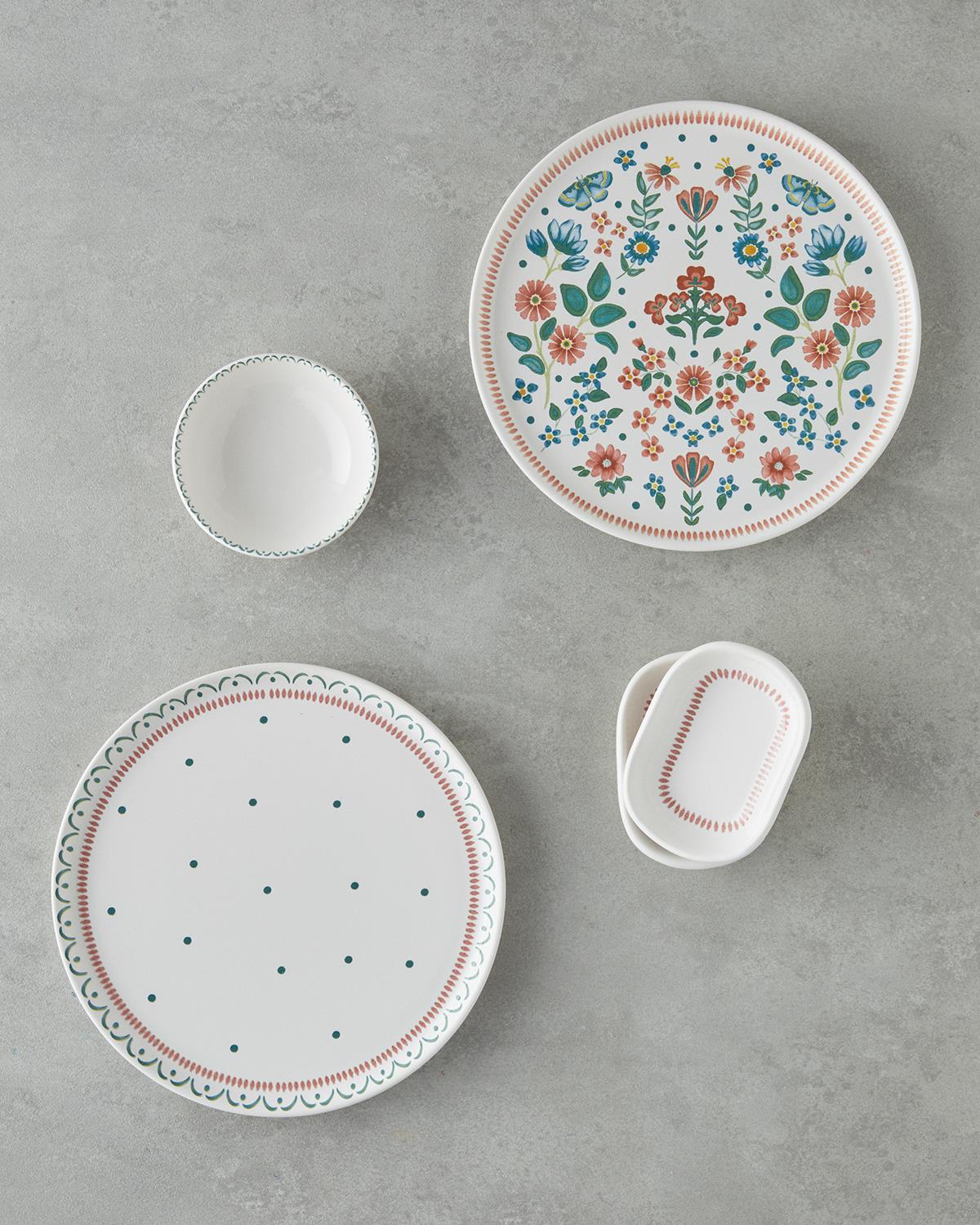 Enola Seramik Kahvaltı Takımı 8 Parça 2 Kişilik Yeşil