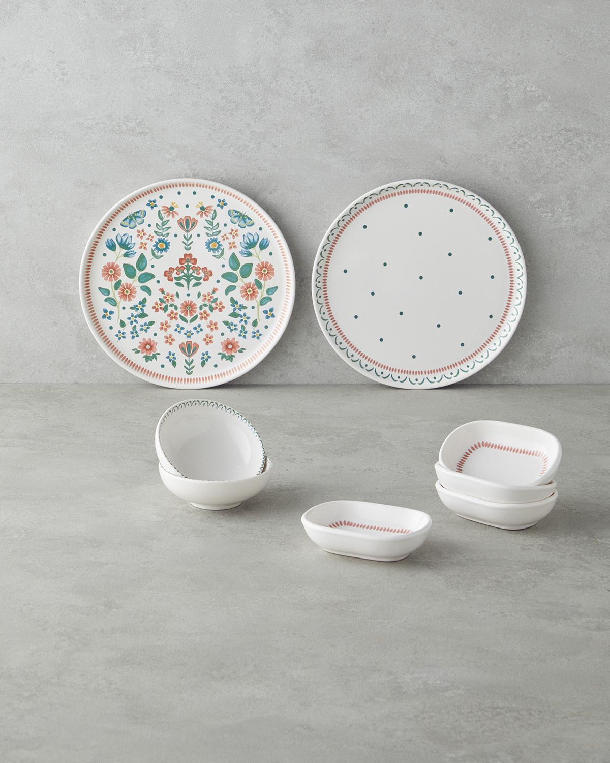 Enola Seramik Kahvaltı Takımı 8 Parça 2 Kişilik Yeşil