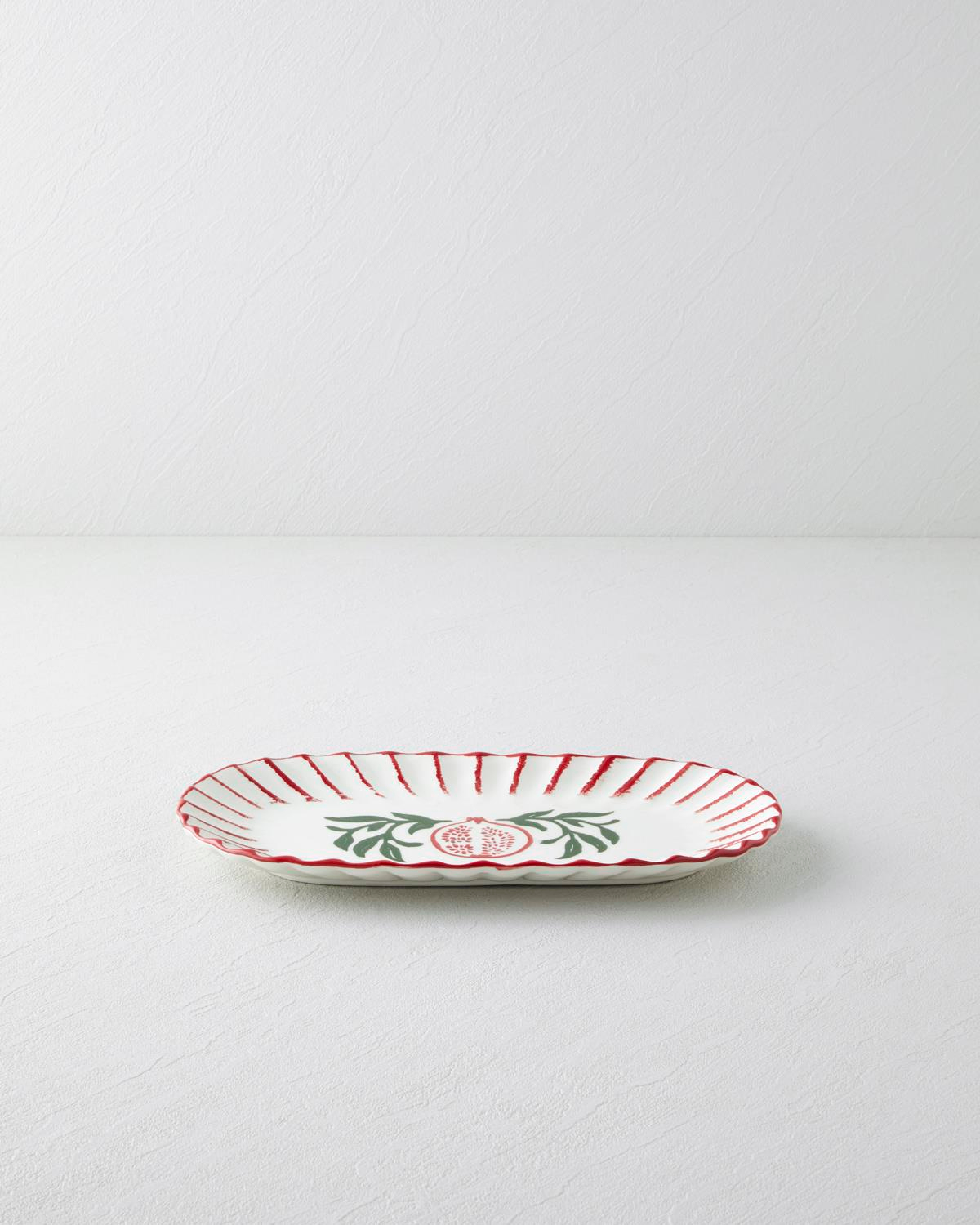 Etna Seramik Kayık Tabak 28,5x15,5 cm Kırmızı