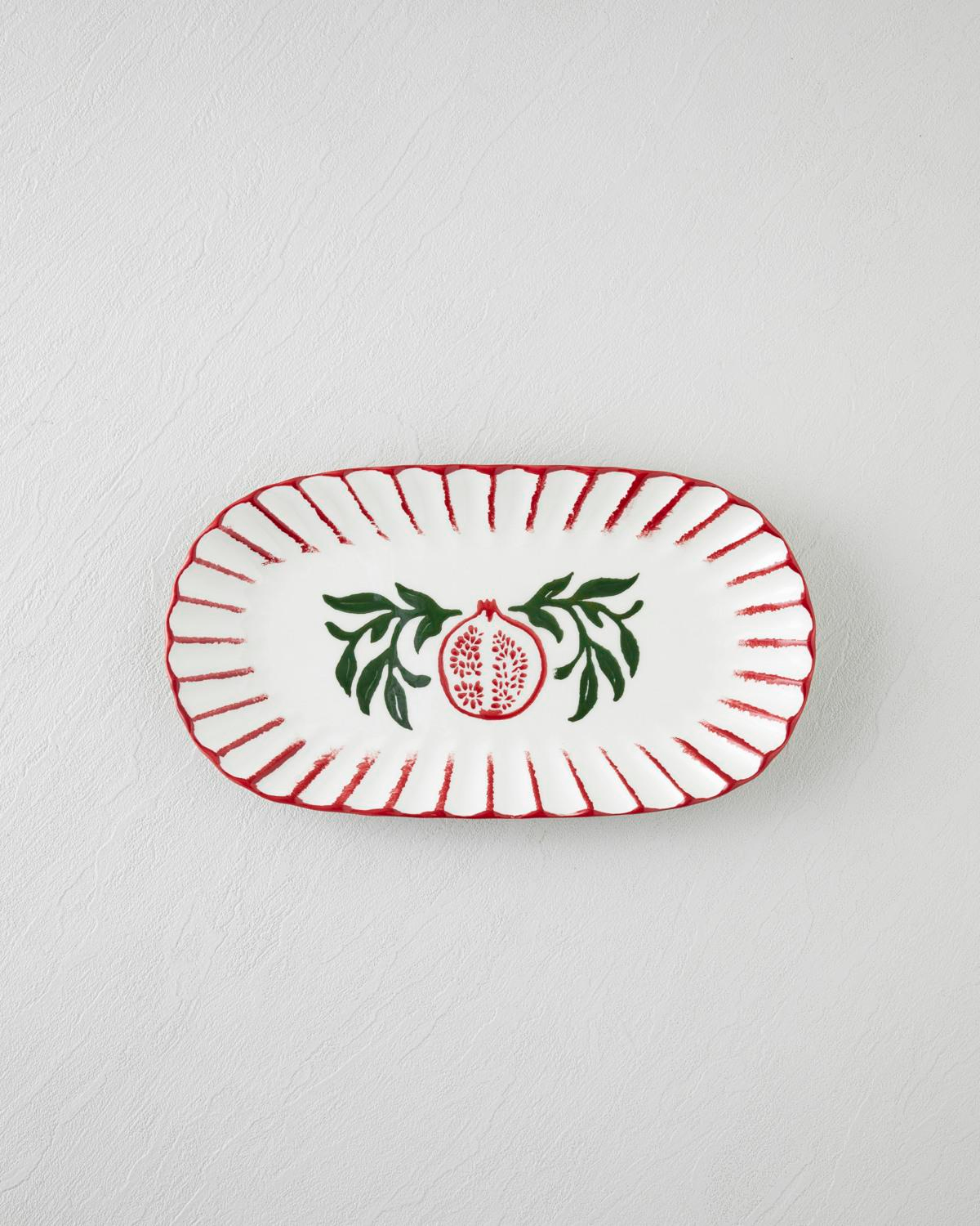 Etna Seramik Kayık Tabak 28,5x15,5 cm Kırmızı