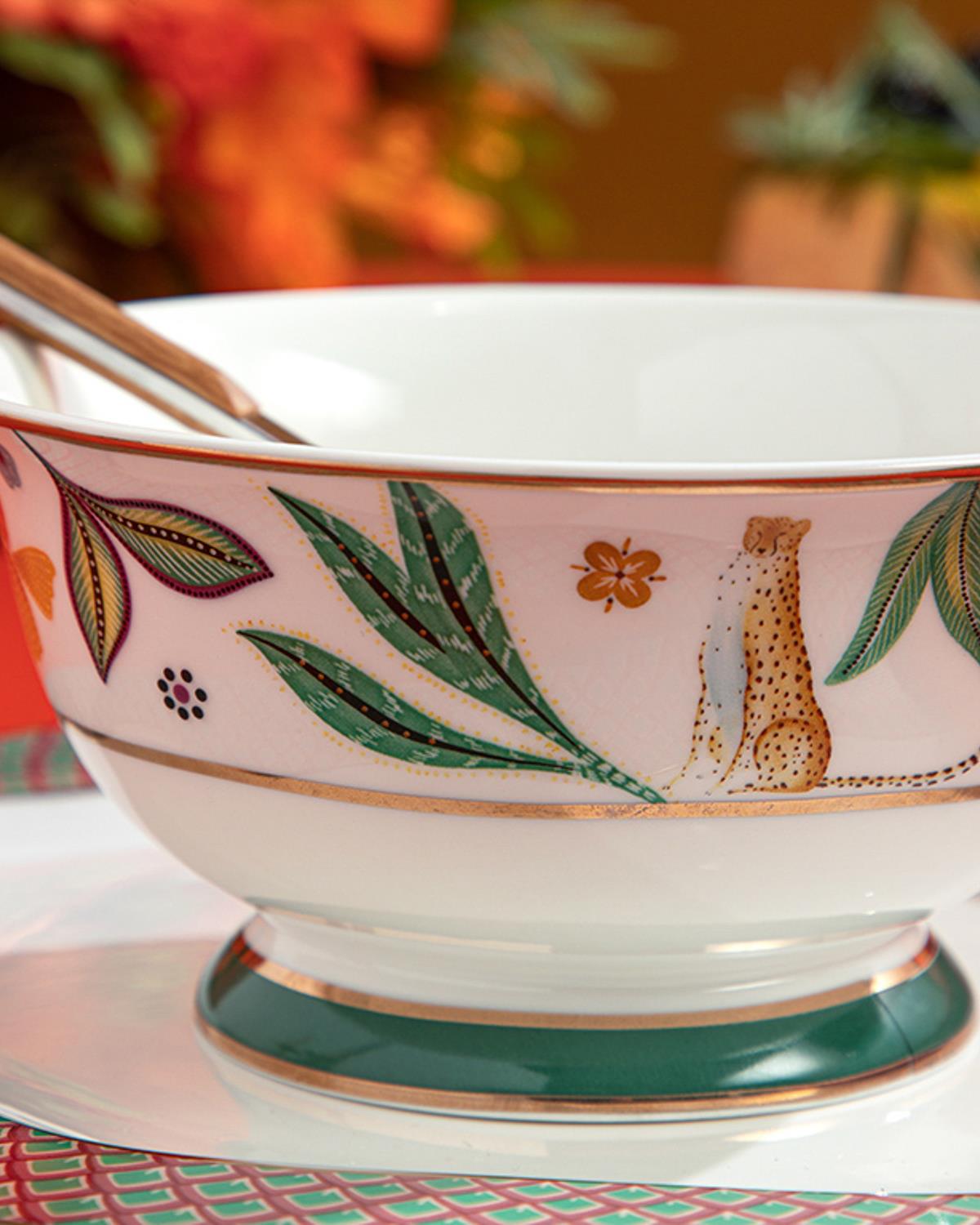 Exotic Forest New Bone China Kase 14 cm Yeşil