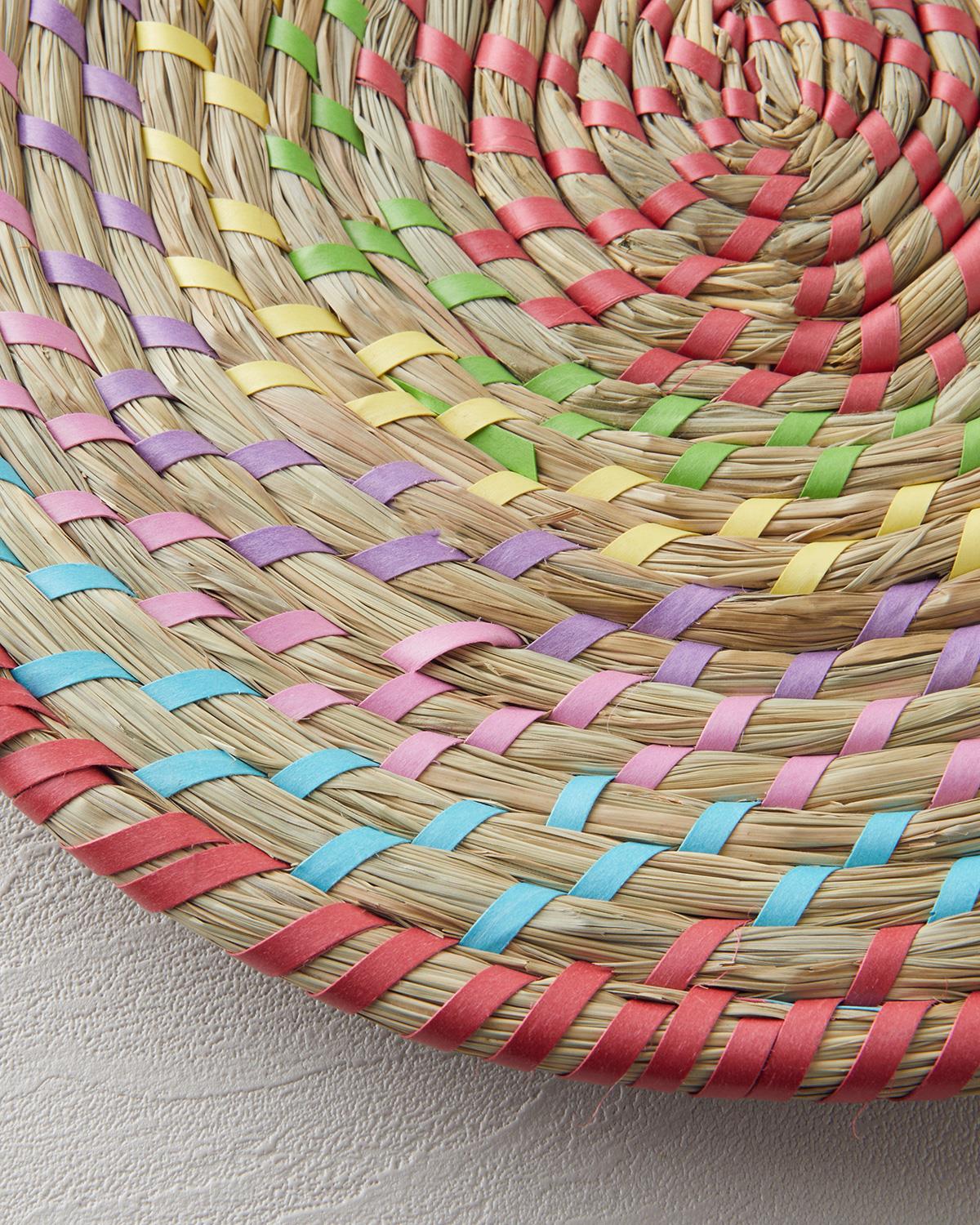 Exotic Lines Hasır Duvar Aksesuarı Multicolor