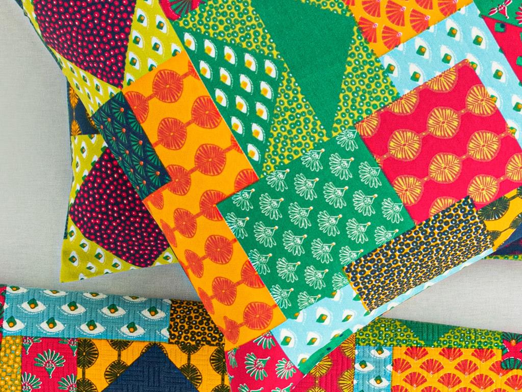 Exotic Patchwork Kolay Ütülenir 2'li Yastık Kılıfı Koyu Yeşil